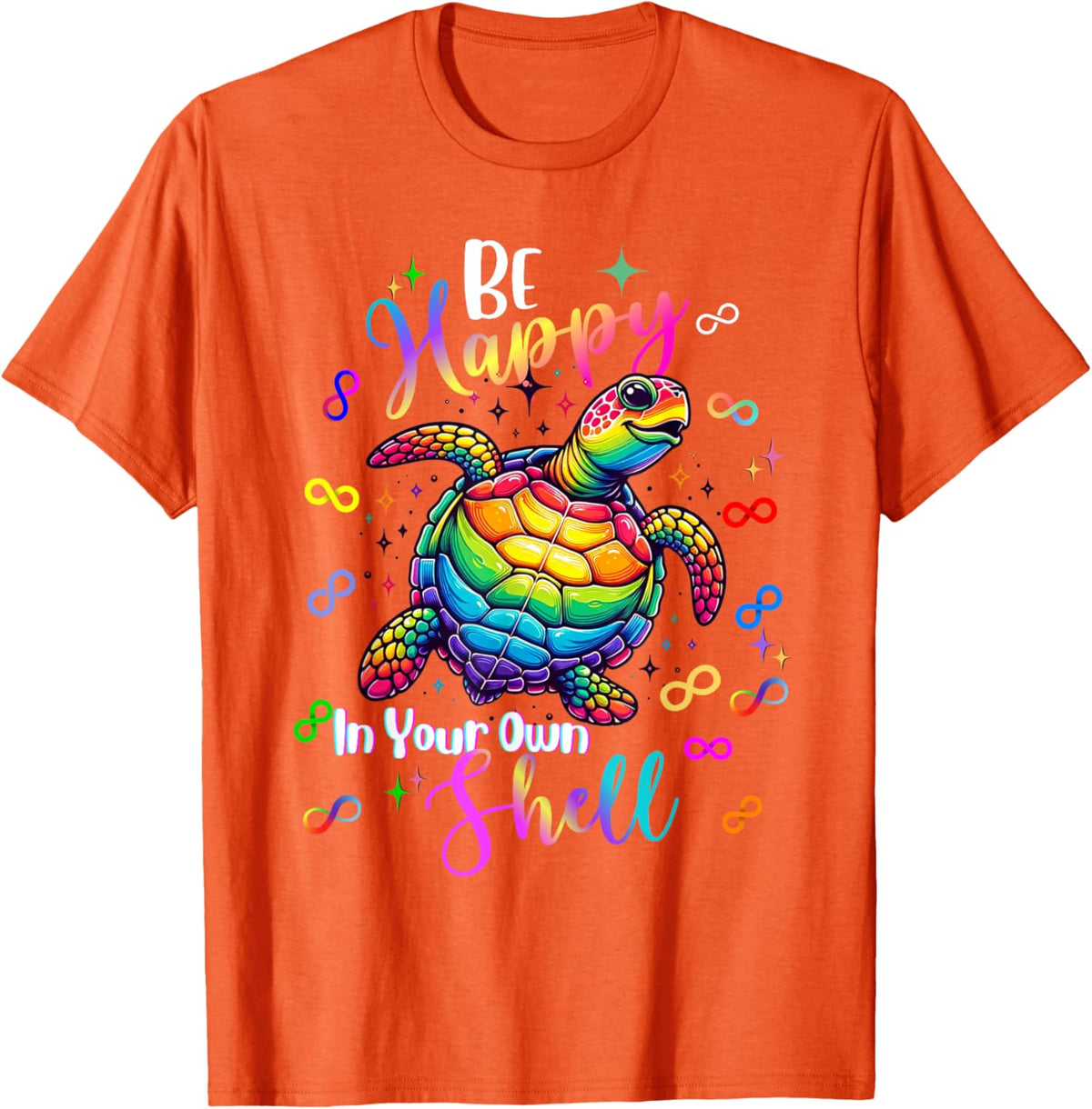 Rainbow Turtle Be Happy In Your Own Shell Autism Awareness
