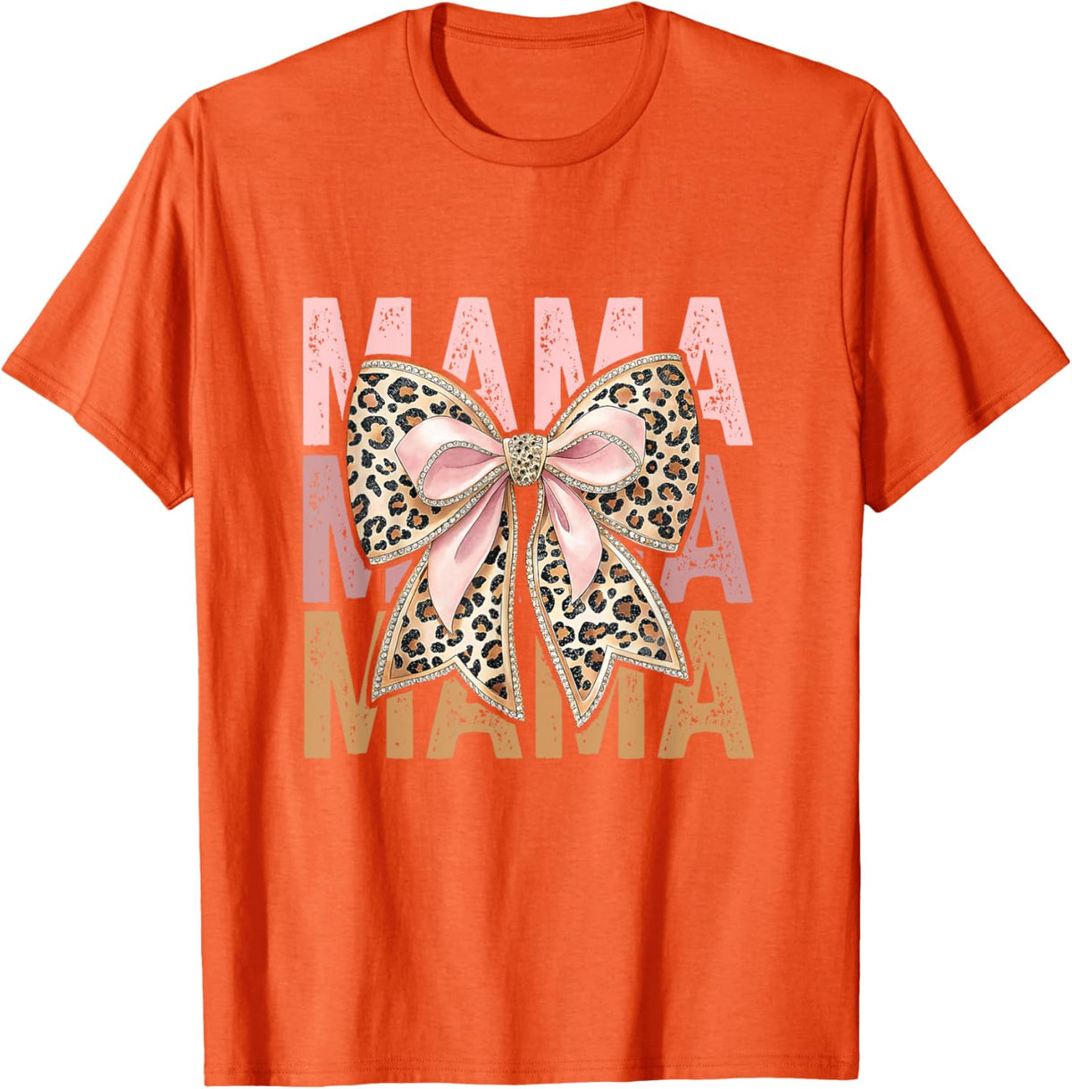 Retro Leopard Mama,Cute Mom Retro Coquette Bow Mother&#39;s Day