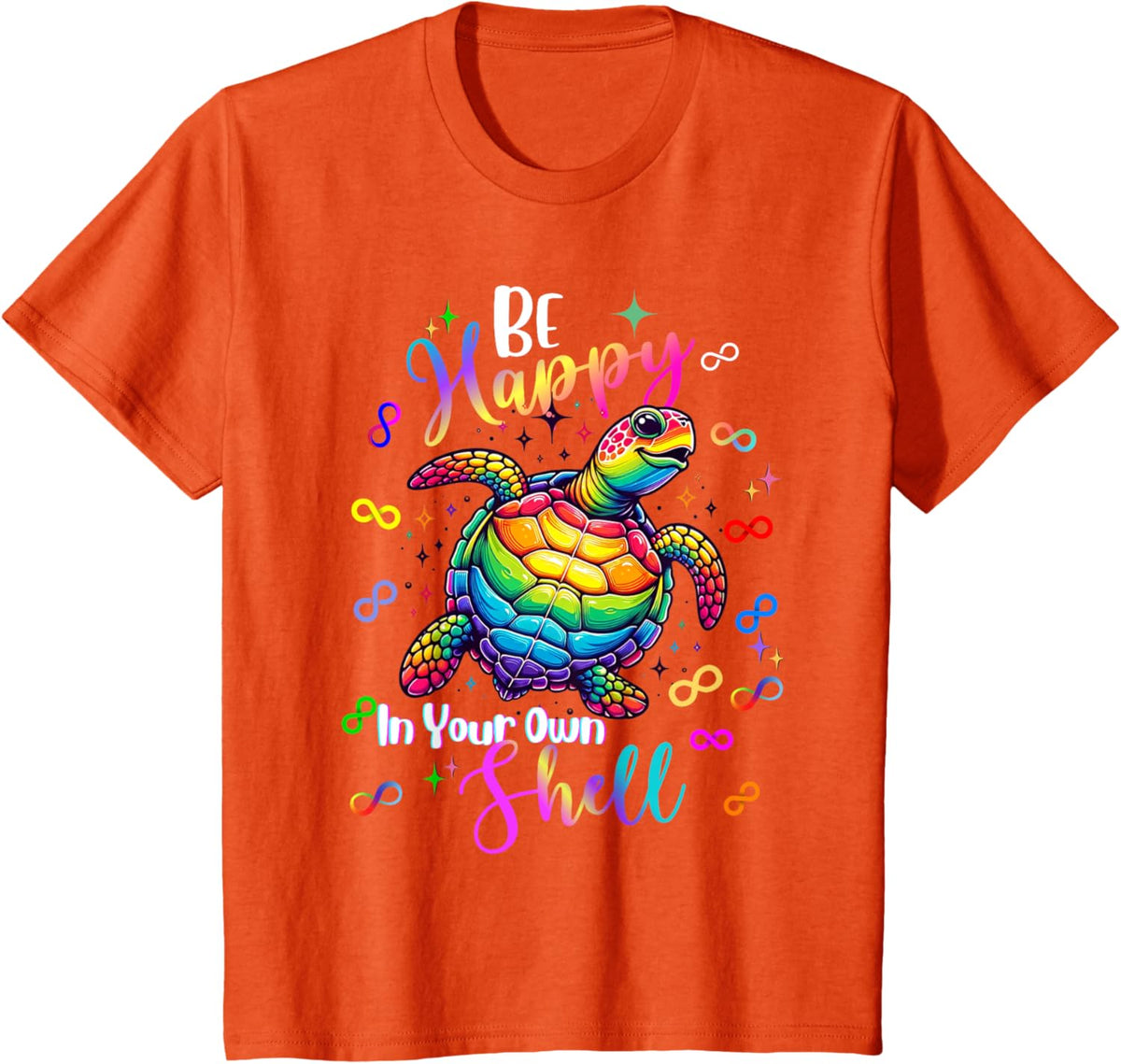 Rainbow Turtle Be Happy In Your Own Shell Autism Awareness