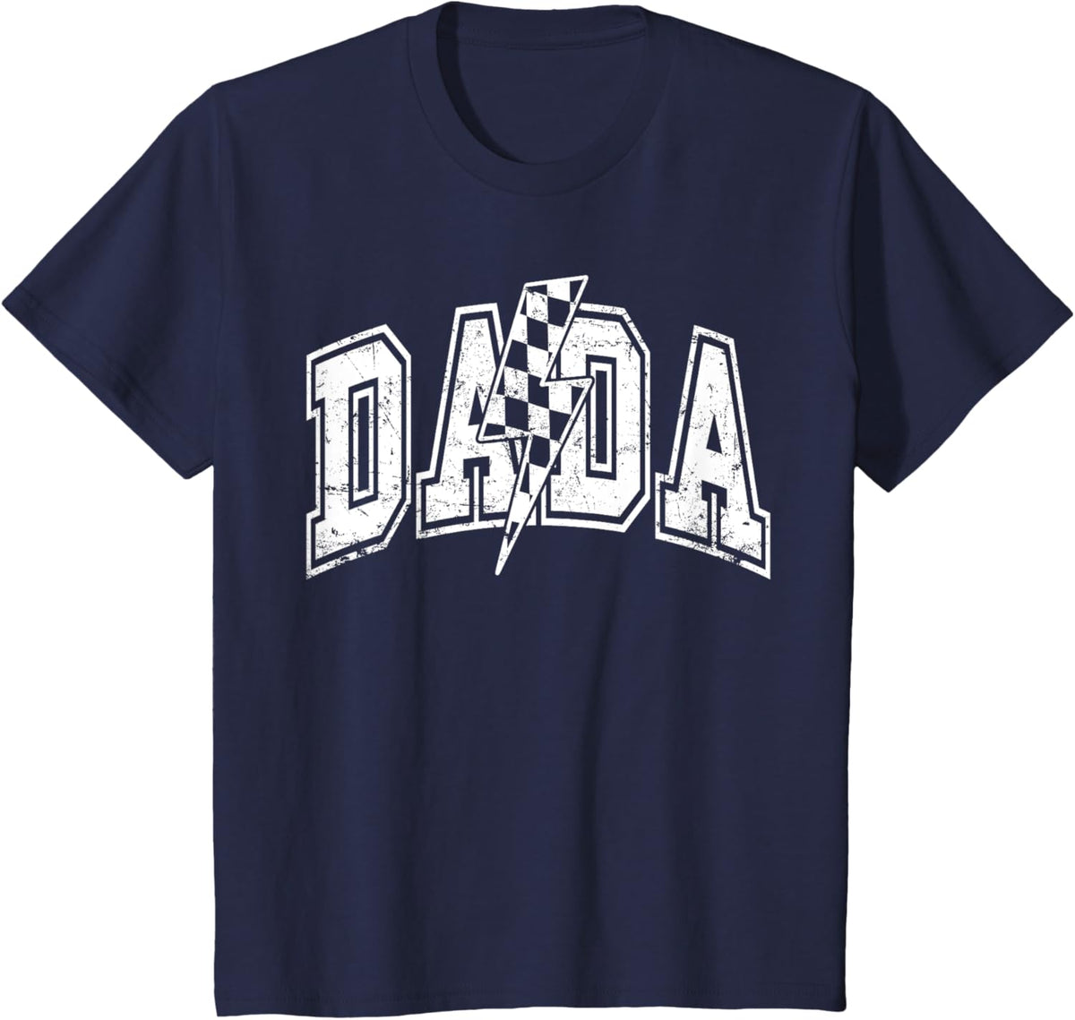 Dada Lightning Bolt Checkered Varsity Dad Men Father&#39;s Day