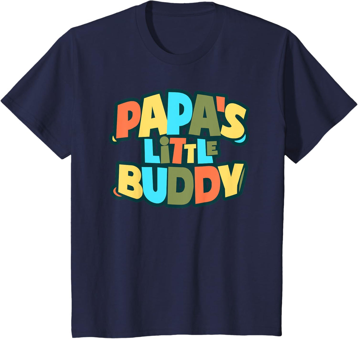 Kids Papa&#39;s Little Buddy Shirt Cute Toddlers Fathers Day Outfit