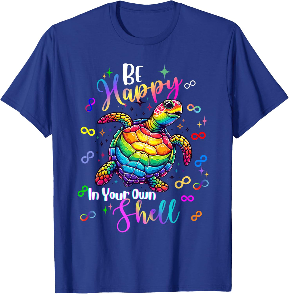 Rainbow Turtle Be Happy In Your Own Shell Autism Awareness