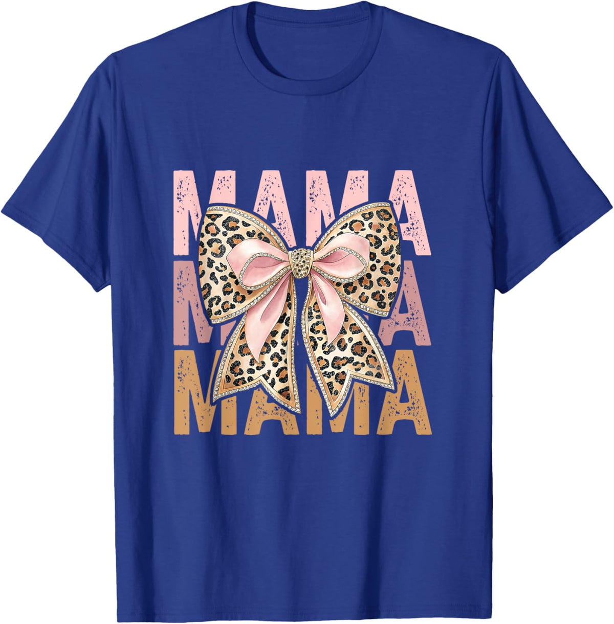 Retro Leopard Mama,Cute Mom Retro Coquette Bow Mother&#39;s Day