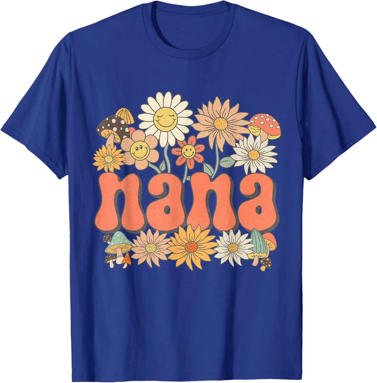 Groovy Nana Floral Hippie Retro Daisy Flower Mother&#39;s Day