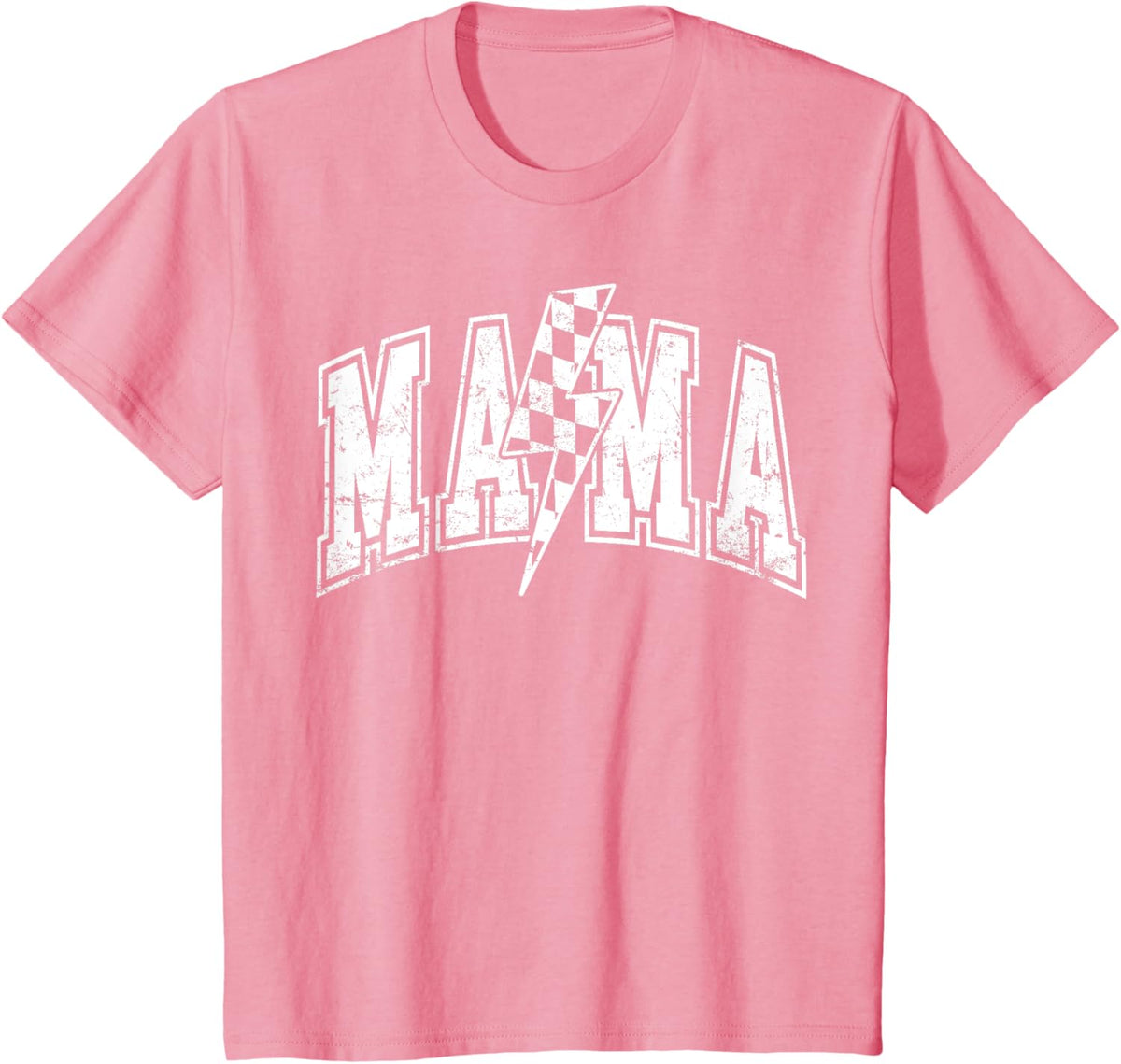 Mama Lightning Bolt Checkered Varsity Mom Women Mother&#39;s Day Mother Shirt