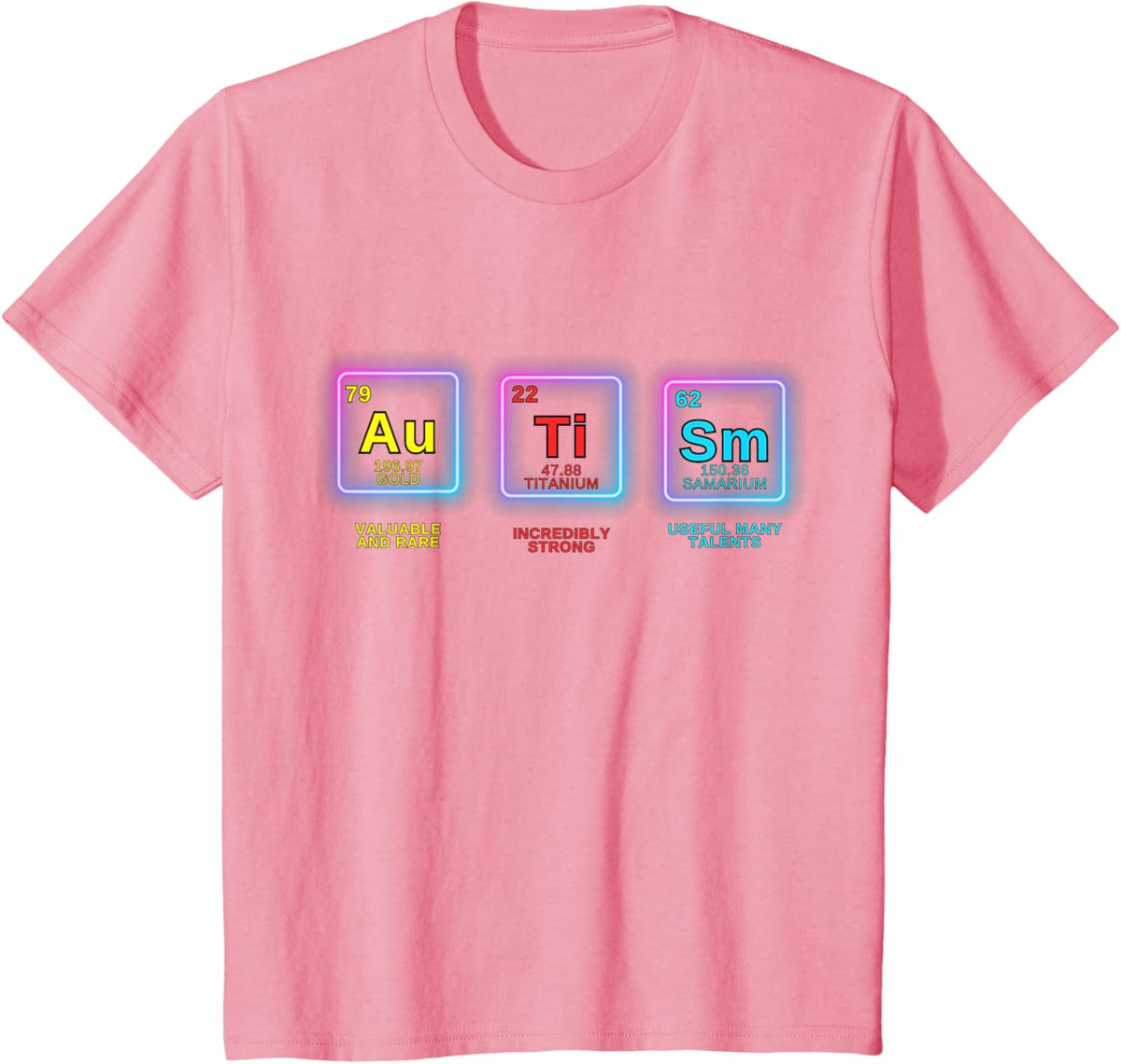 Autism Awareness Kids Women Men Elements Periodic Table ASD
