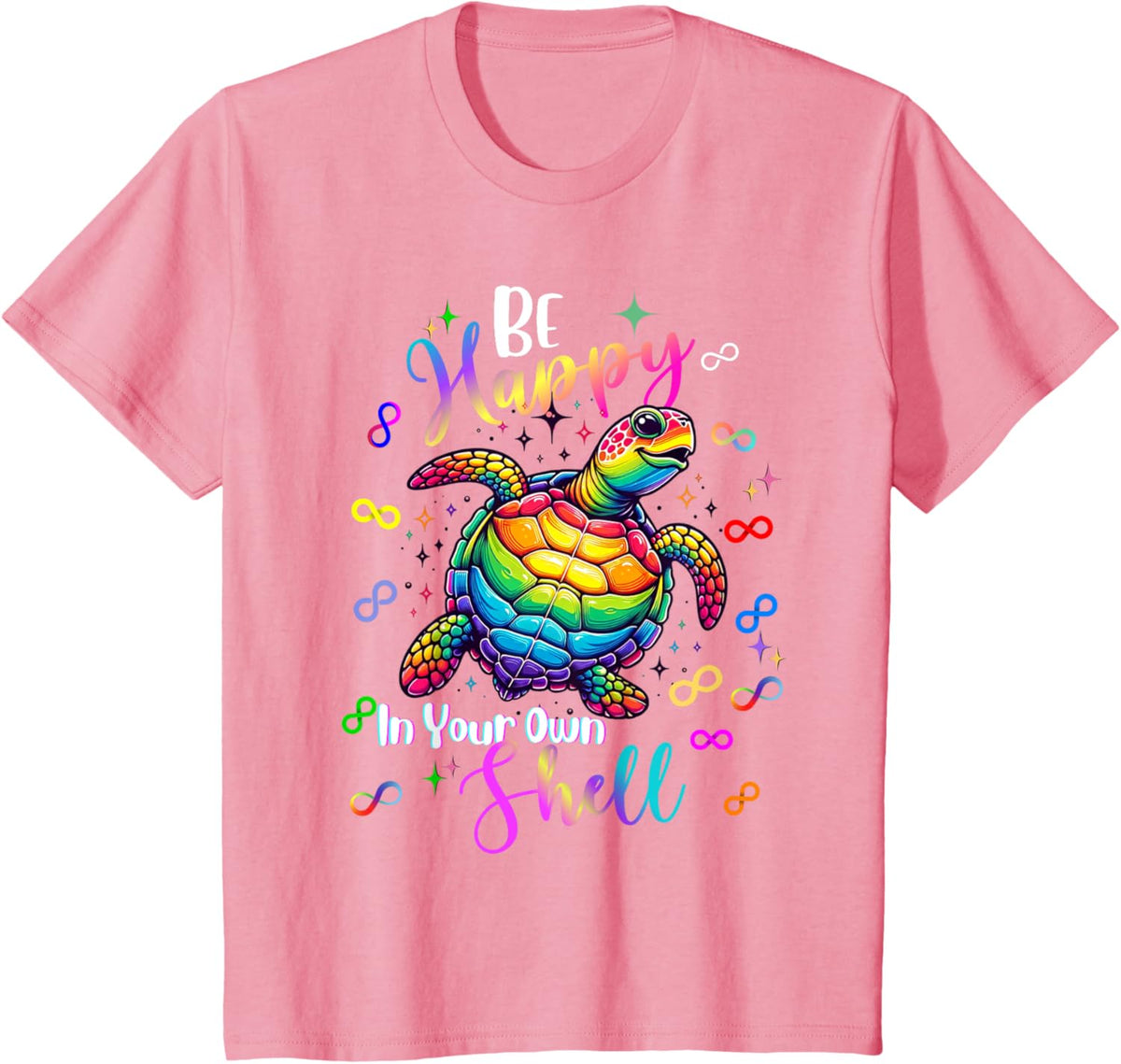 Rainbow Turtle Be Happy In Your Own Shell Autism Awareness