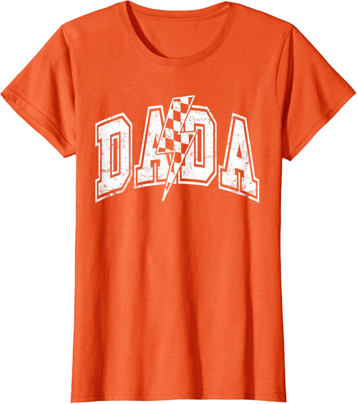 Dada Lightning Bolt Checkered Varsity Dad Men Father&#39;s Day