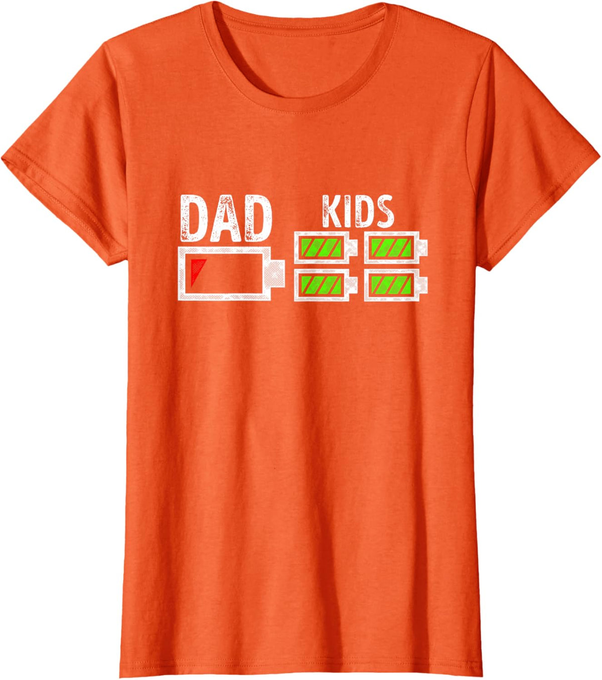 Dad of Four Low Battery Funny Father of 4 Kids Dad