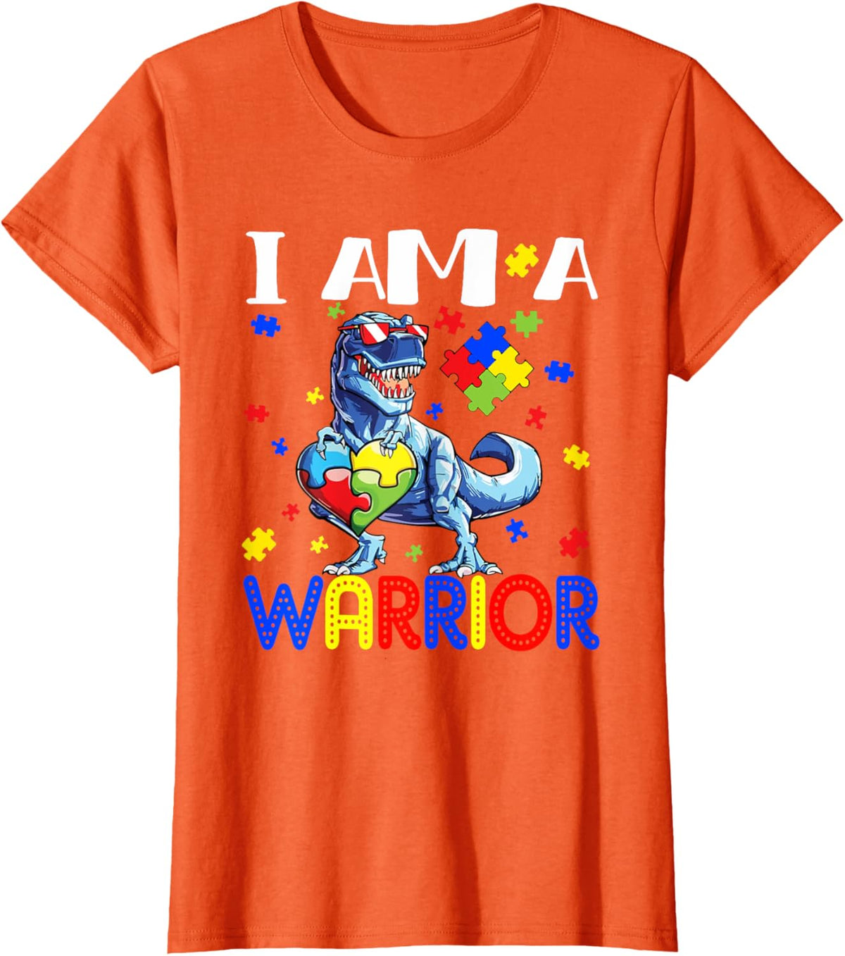 I Am A Warrior Autism Boys Family Dinosaur Autism Awareness