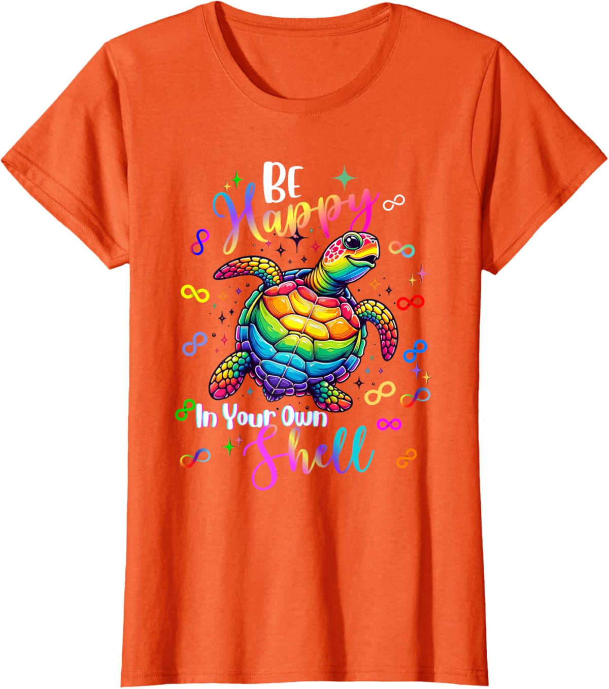 Rainbow Turtle Be Happy In Your Own Shell Autism Awareness