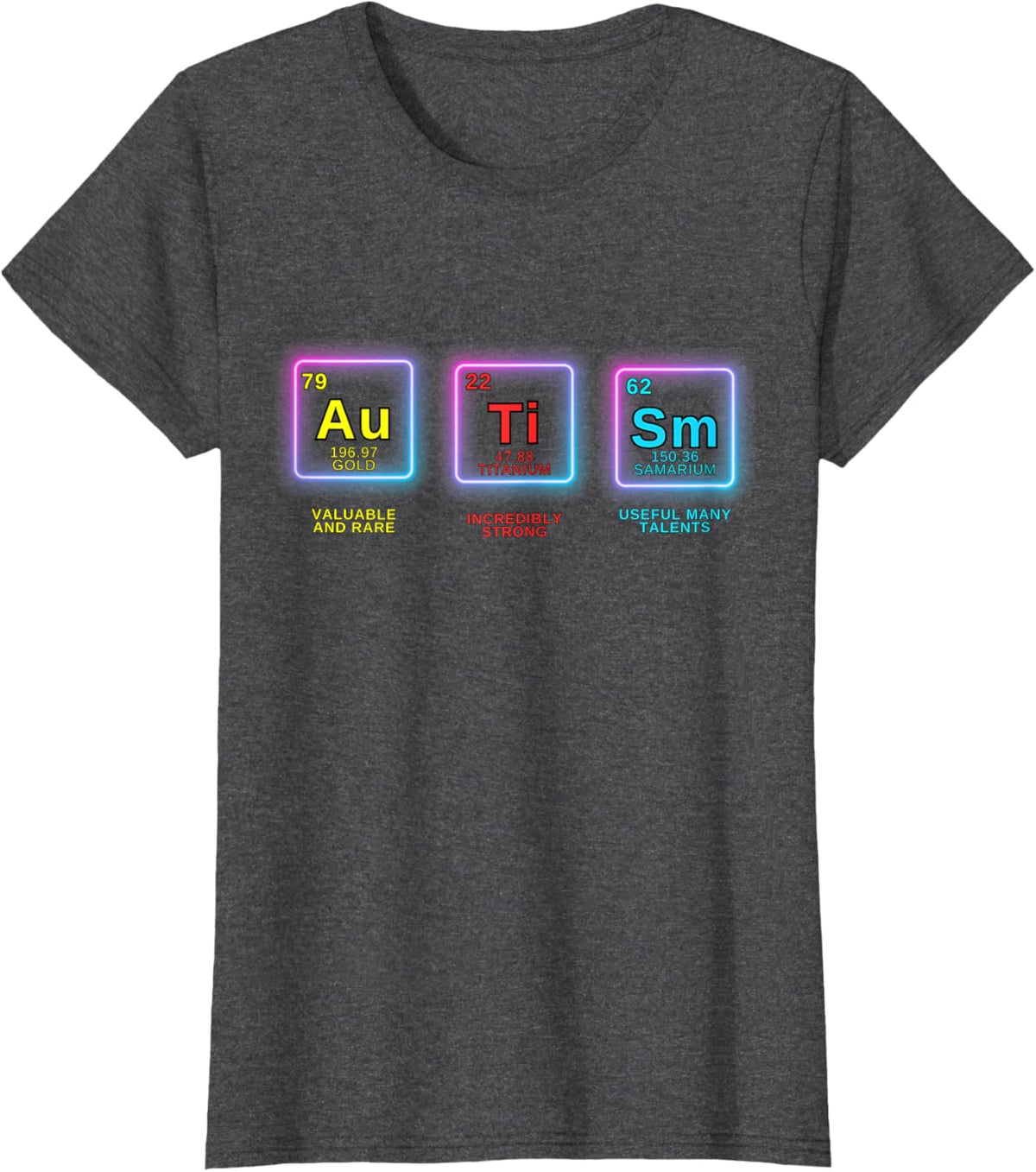 Autism Awareness Kids Women Men Elements Periodic Table ASD
