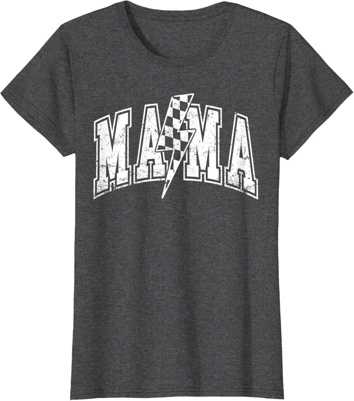 Mama Lightning Bolt Checkered Varsity Mom Women Mother&#39;s Day Mother Shirt