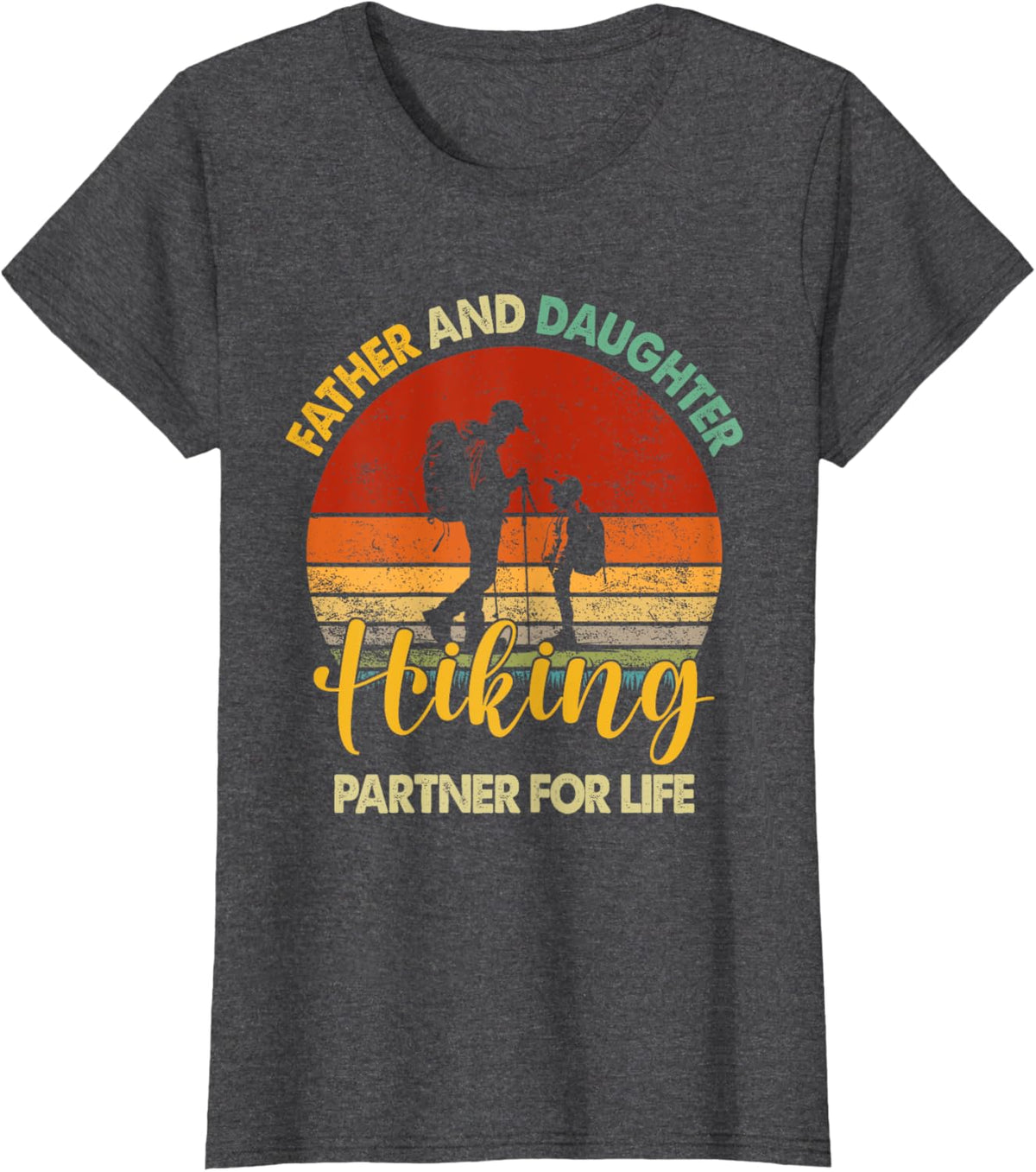 Retro Father Daughter Hiking Partner For Life Fathers Day