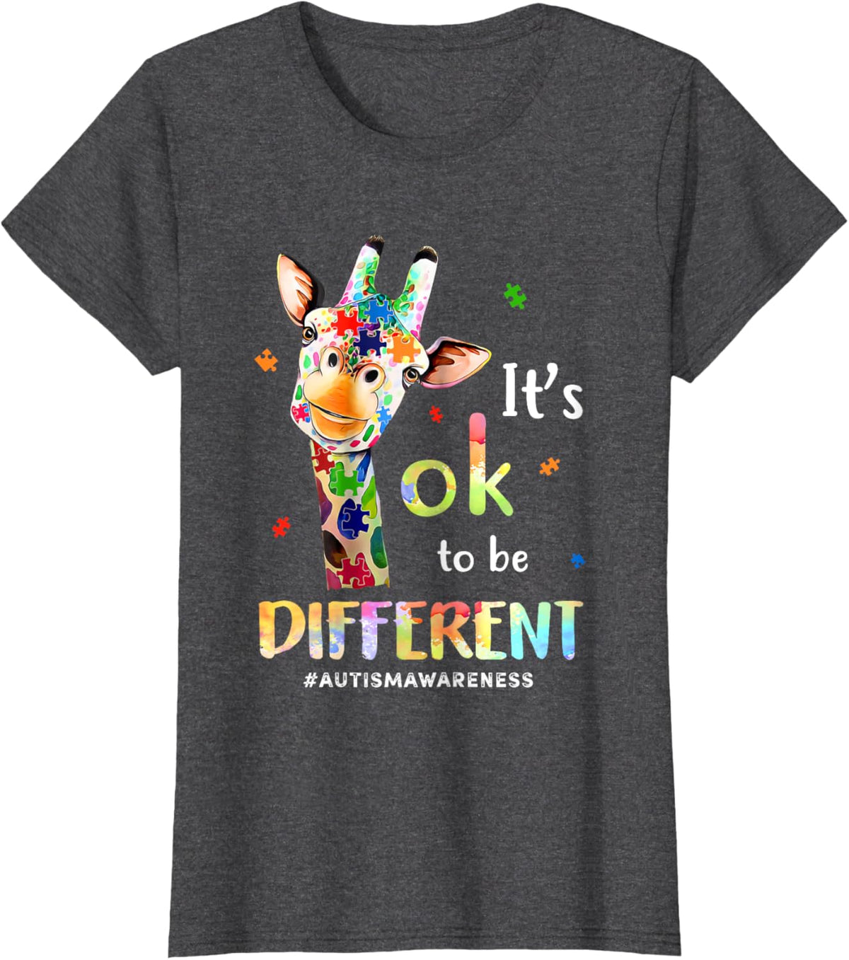Its Ok To Be Different Autism Awareness Giraffe