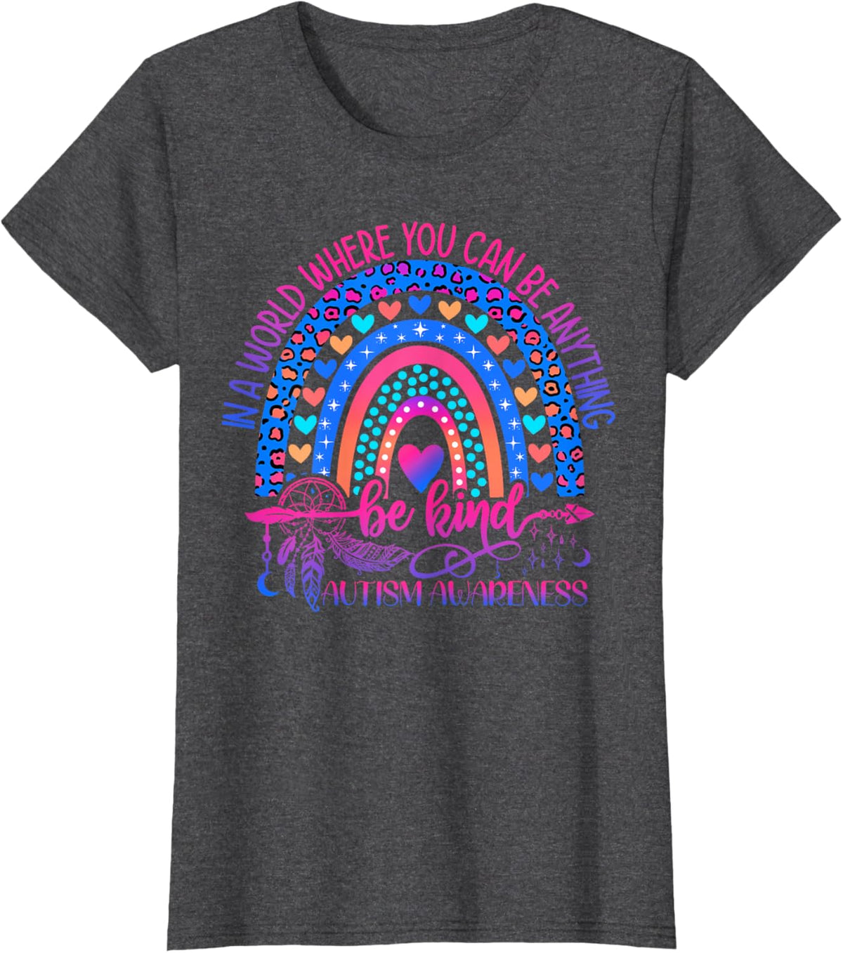 Autism Awareness Be Kind Leopard Rainbow Choose Kindness