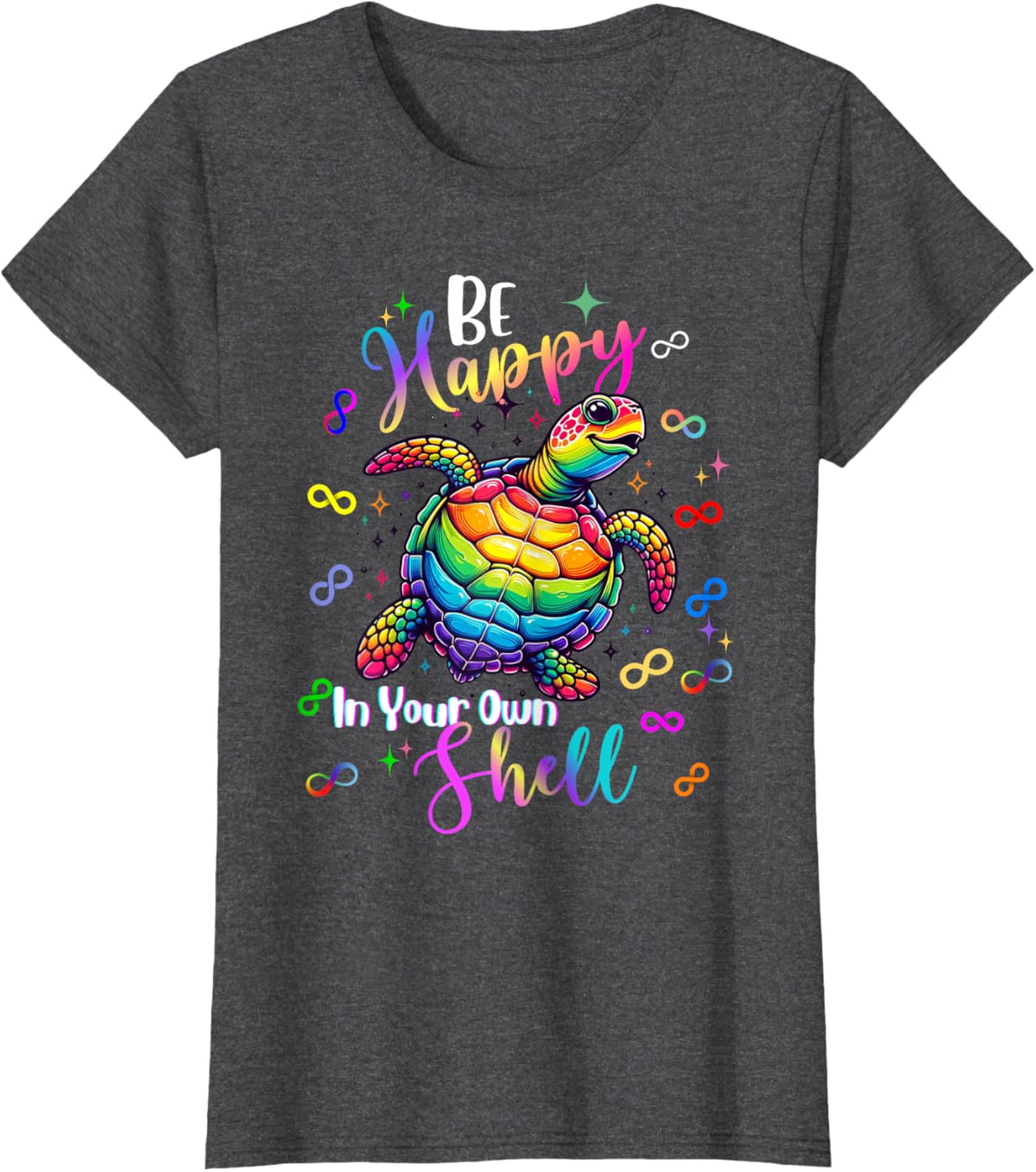 Rainbow Turtle Be Happy In Your Own Shell Autism Awareness
