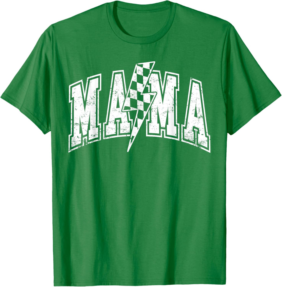 Mama Lightning Bolt Checkered Varsity Mom Women Mother&#39;s Day Mother Shirt