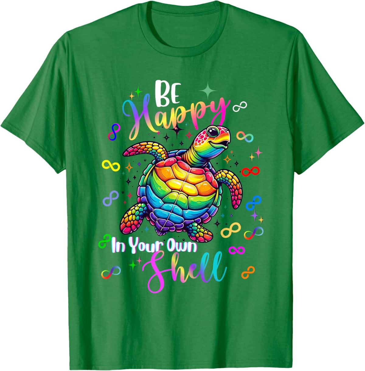 Rainbow Turtle Be Happy In Your Own Shell Autism Awareness