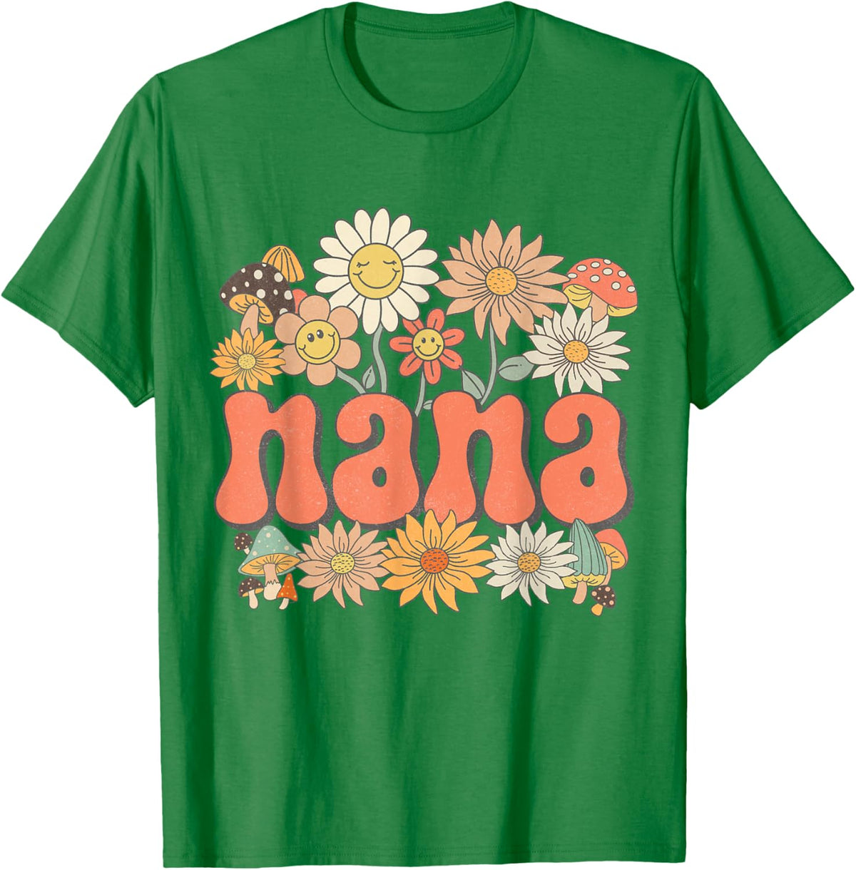 Groovy Nana Floral Hippie Retro Daisy Flower Mother&#39;s Day