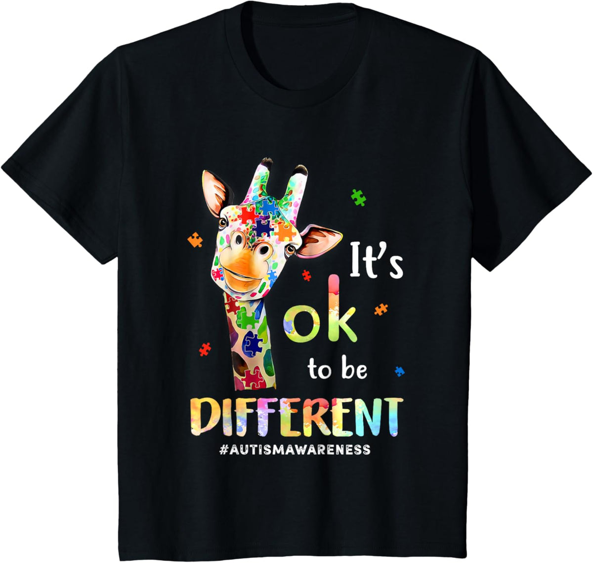 Its Ok To Be Different Autism Awareness Giraffe