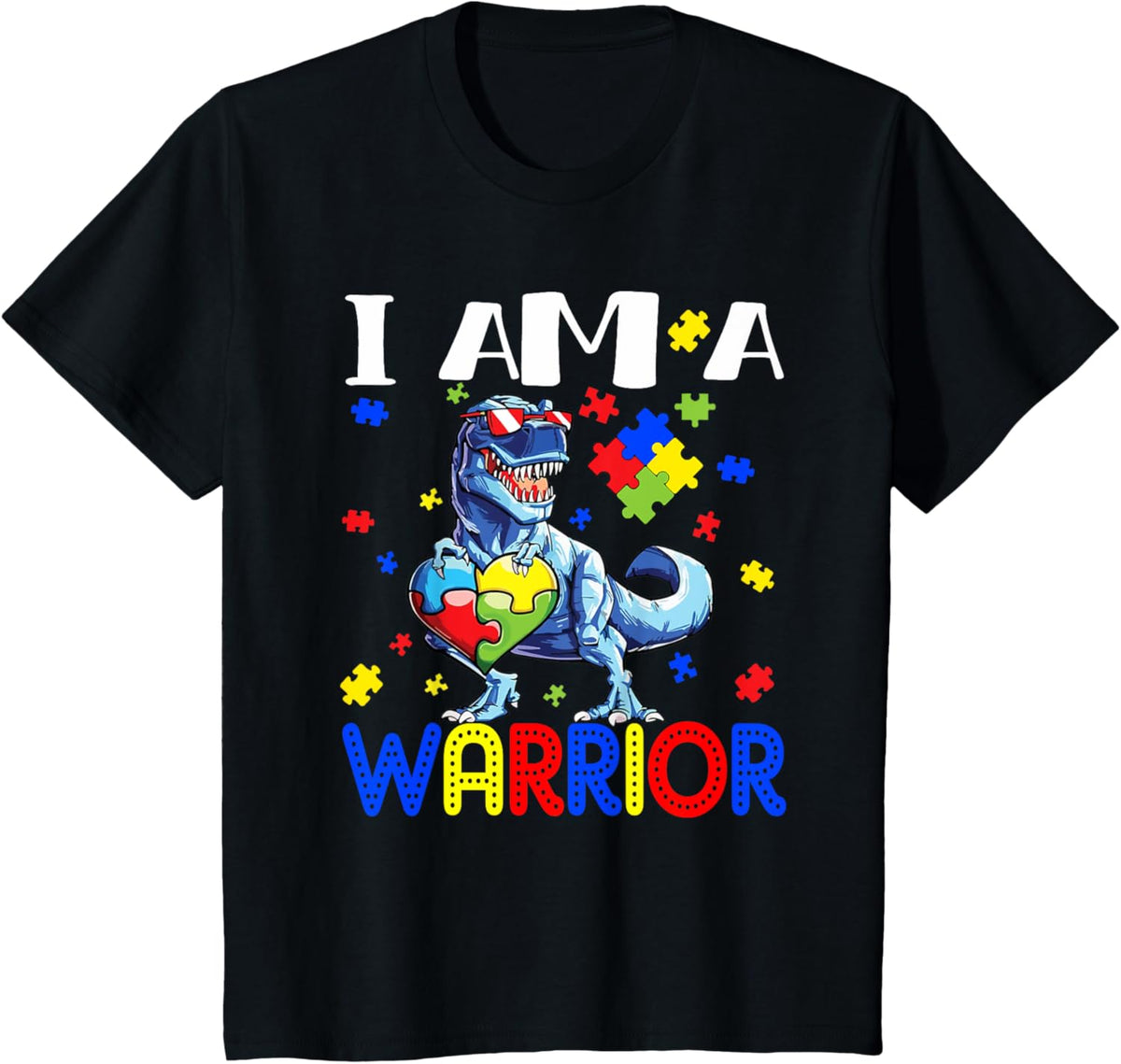 I Am A Warrior Autism Boys Family Dinosaur Autism Awareness