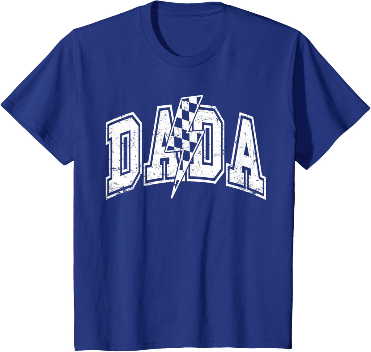 Dada Lightning Bolt Checkered Varsity Dad Men Father&#39;s Day