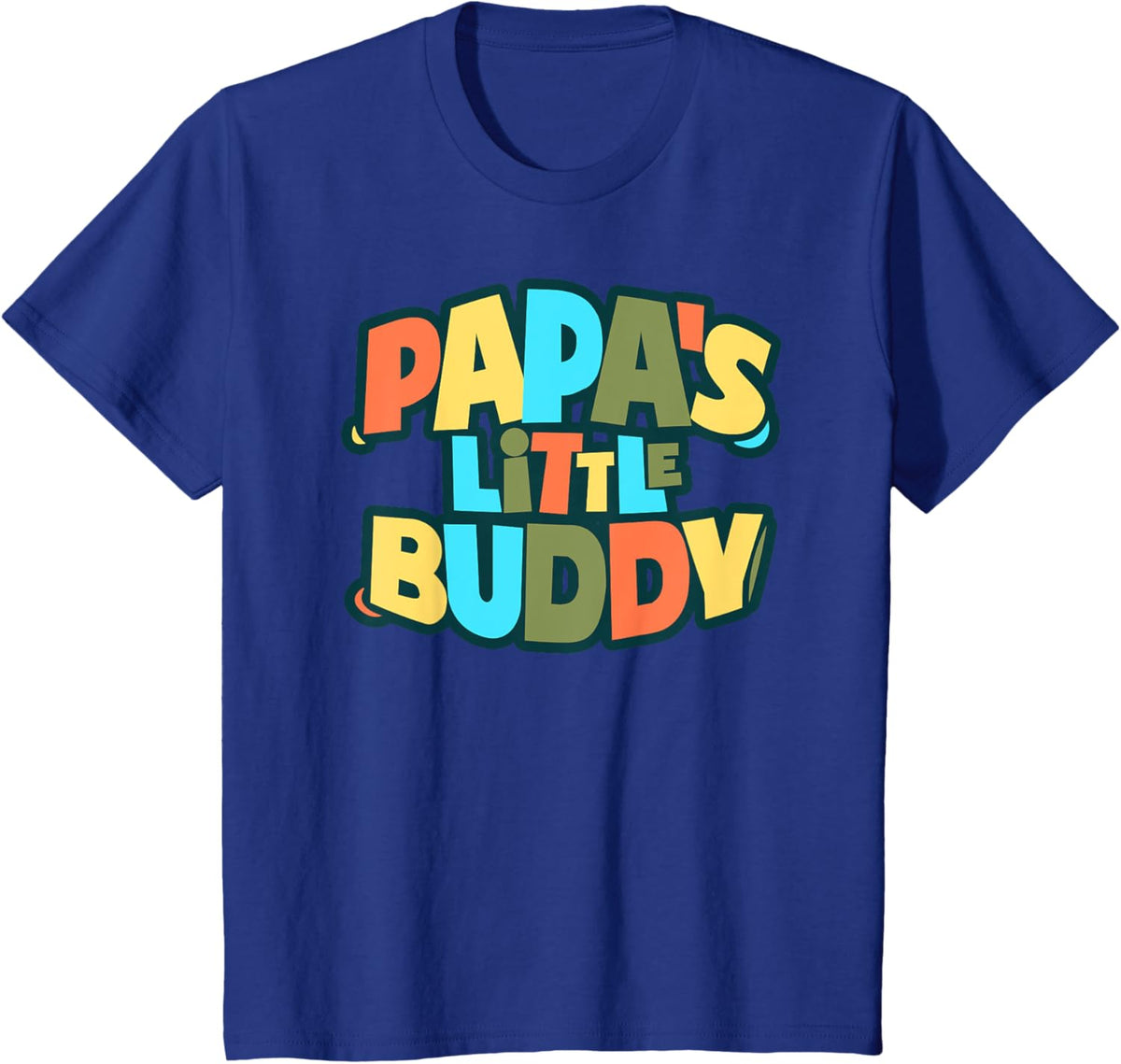 Kids Papa&#39;s Little Buddy Shirt Cute Toddlers Fathers Day Outfit