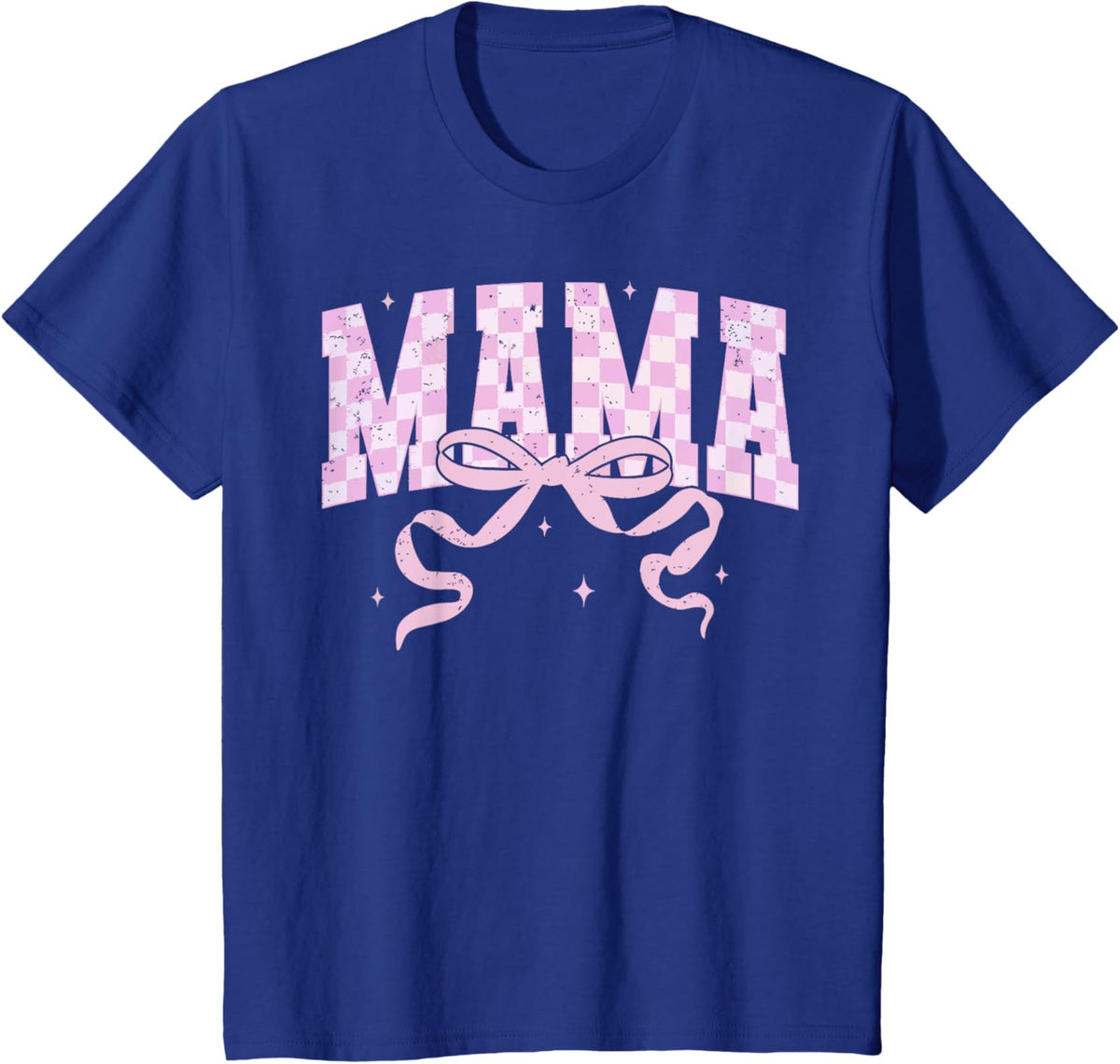 Retro Checkered Mama Coquette Mother&#39;s Day Pink Bow
