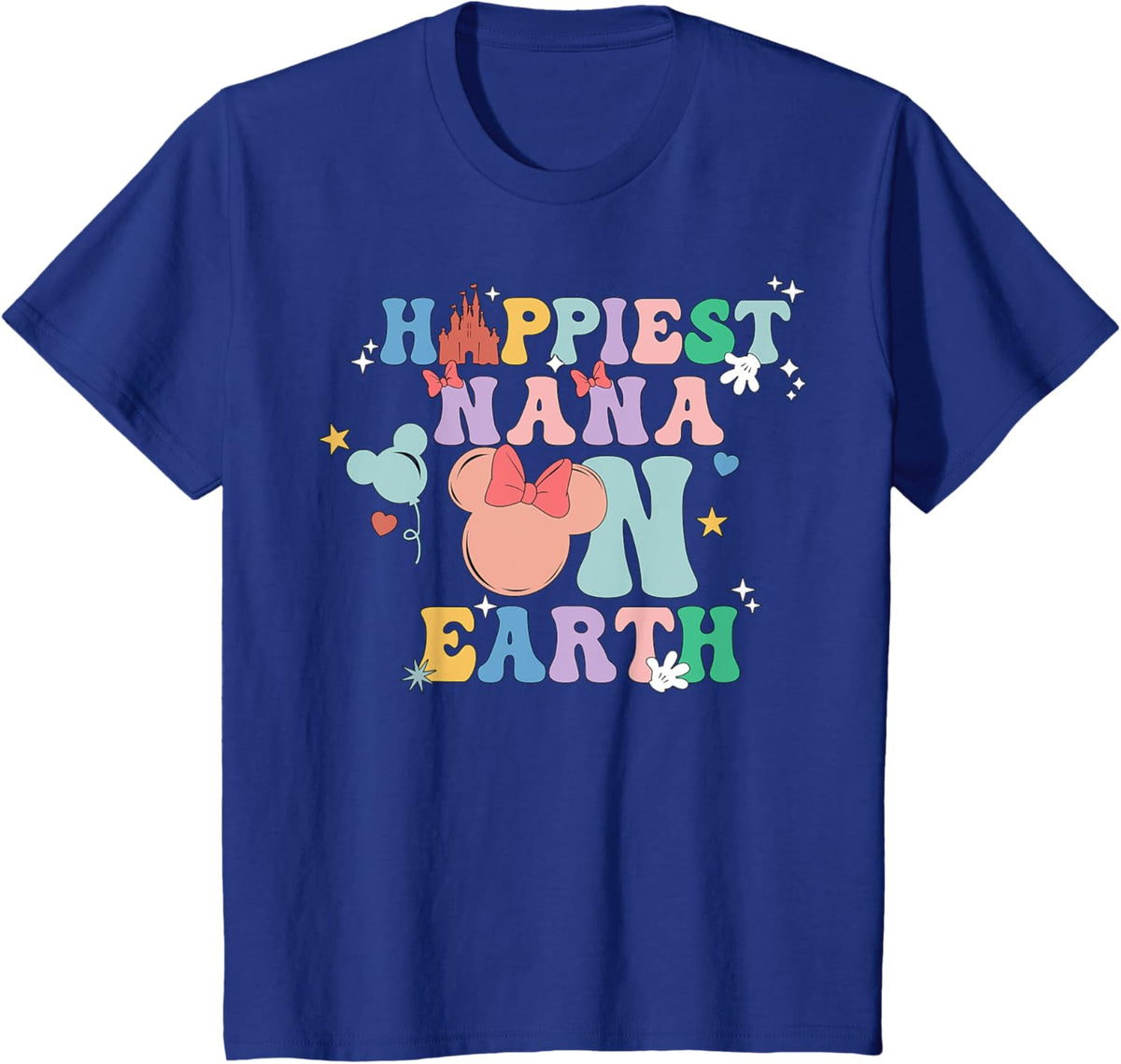 Happiest Nana On Earth Groovy Mom Mother&#39;s Day Mother Shirt
