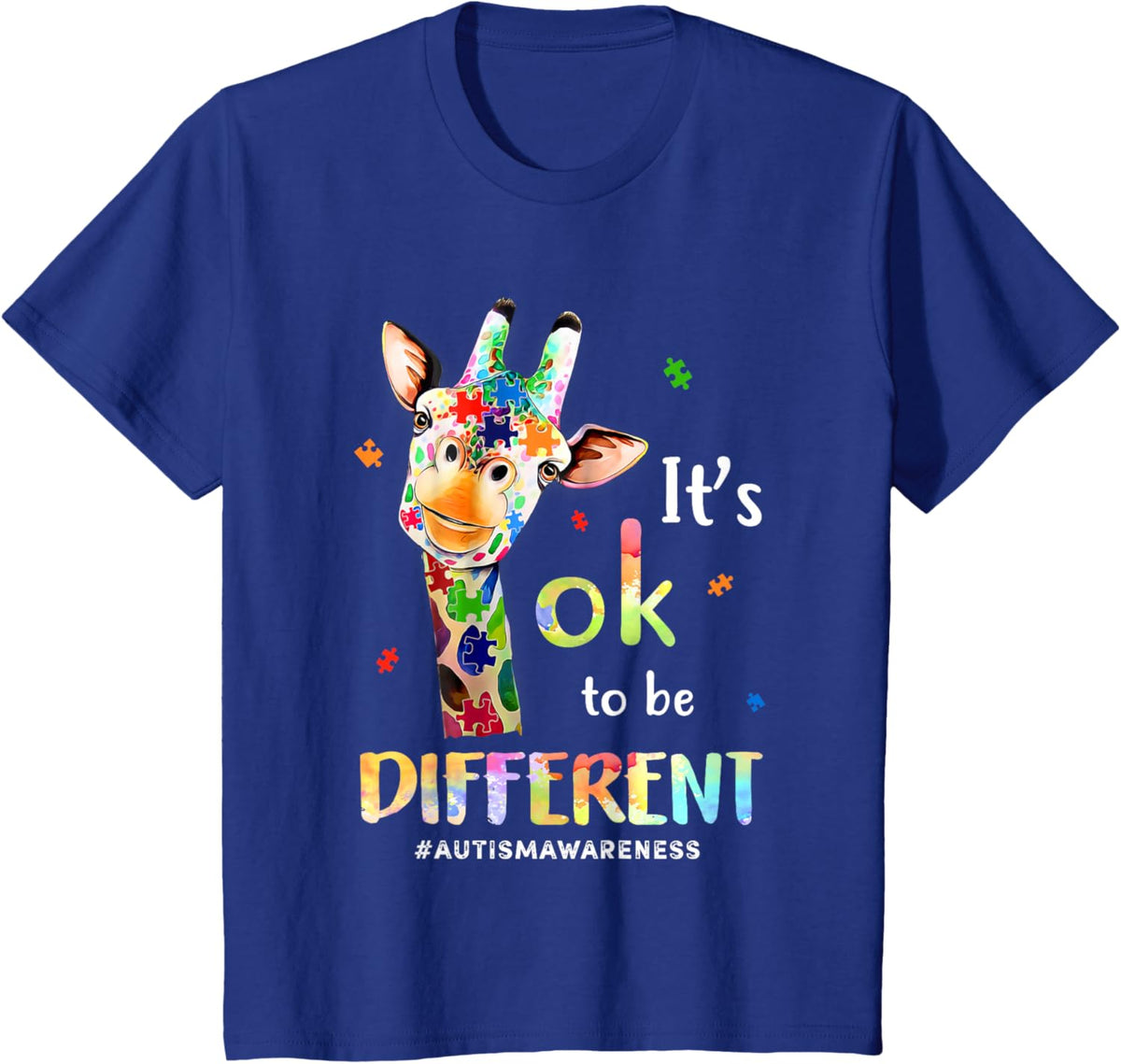 Its Ok To Be Different Autism Awareness Giraffe