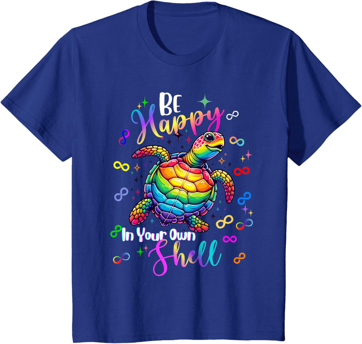 Rainbow Turtle Be Happy In Your Own Shell Autism Awareness