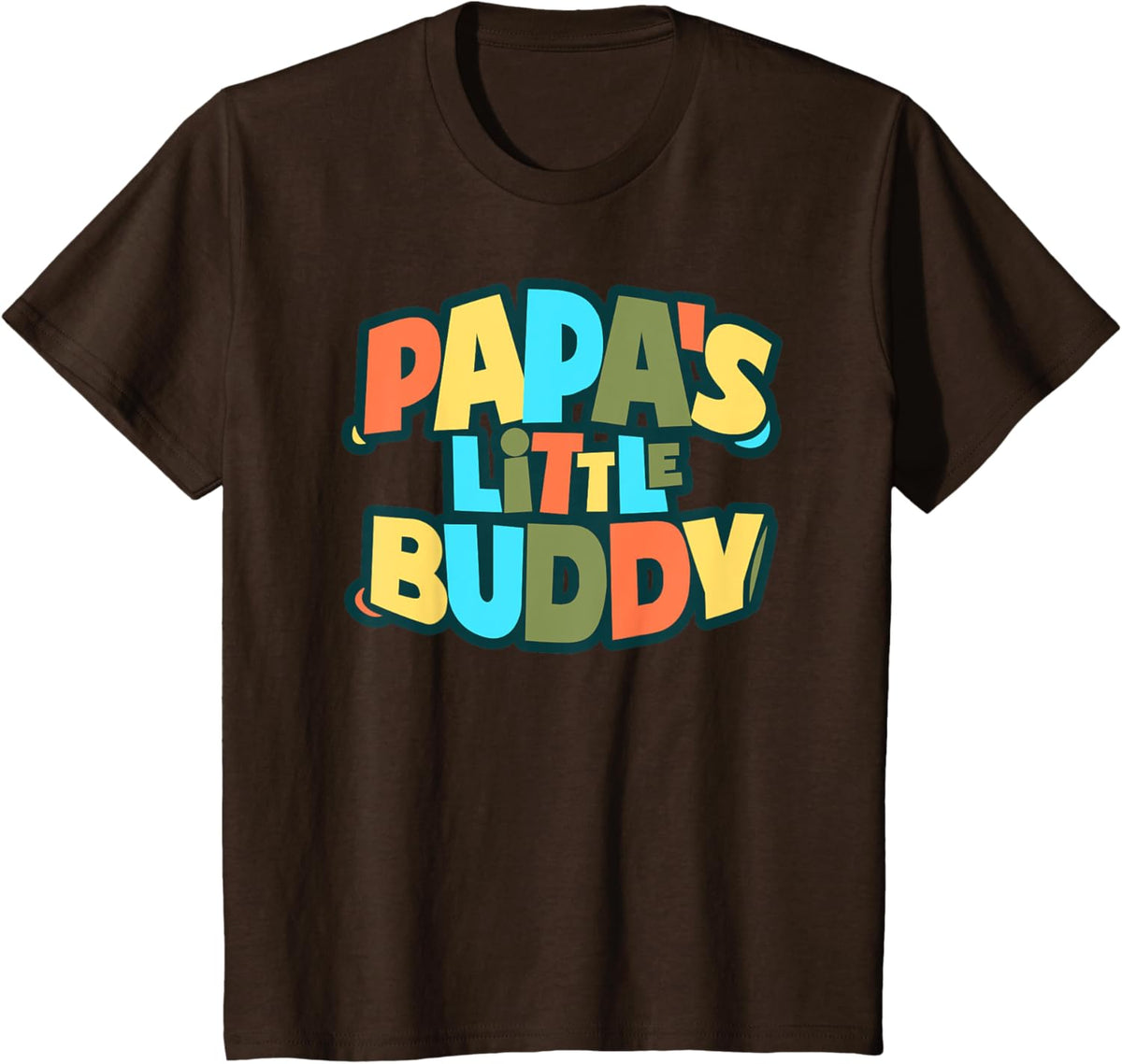 Kids Papa&#39;s Little Buddy Shirt Cute Toddlers Fathers Day Outfit