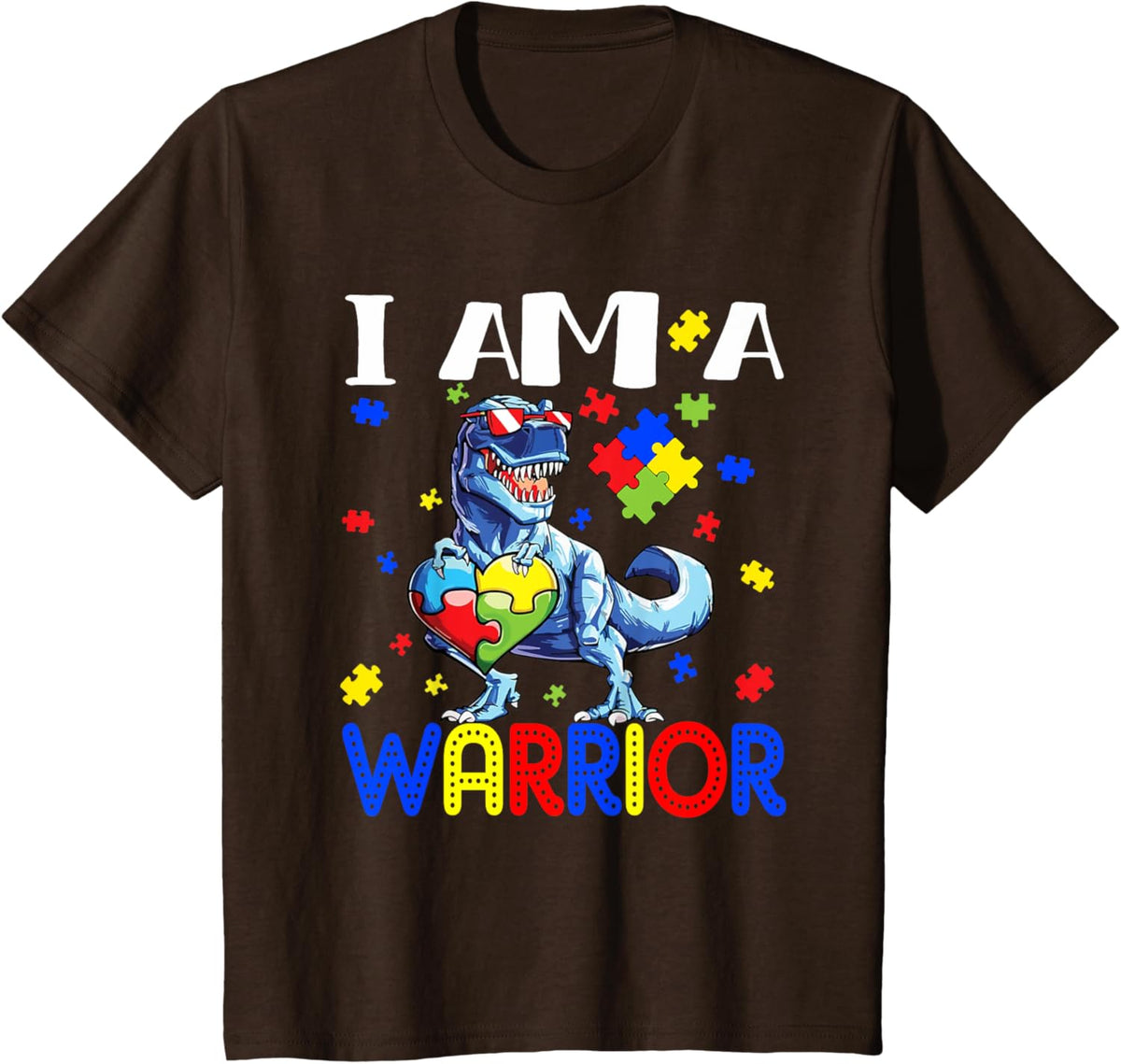 I Am A Warrior Autism Boys Family Dinosaur Autism Awareness