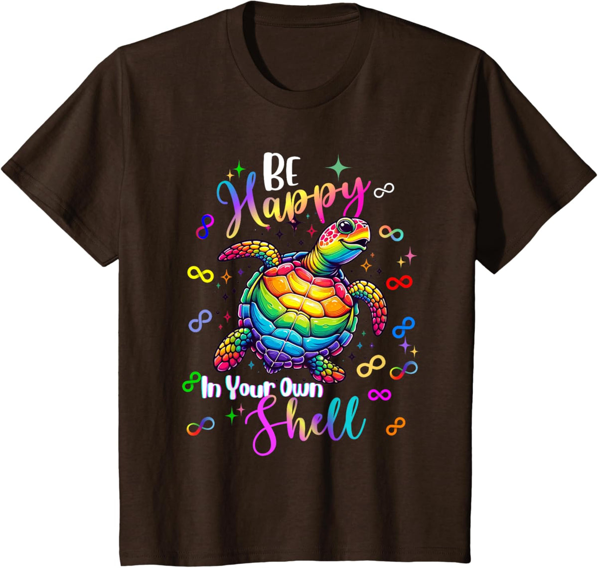 Rainbow Turtle Be Happy In Your Own Shell Autism Awareness