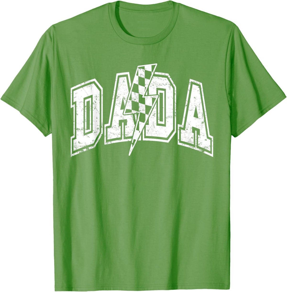 Dada Lightning Bolt Checkered Varsity Dad Men Father&#39;s Day