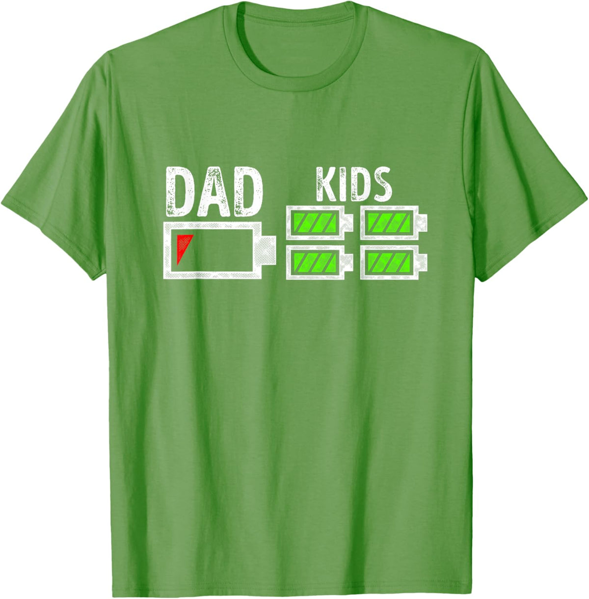 Dad of Four Low Battery Funny Father of 4 Kids Dad