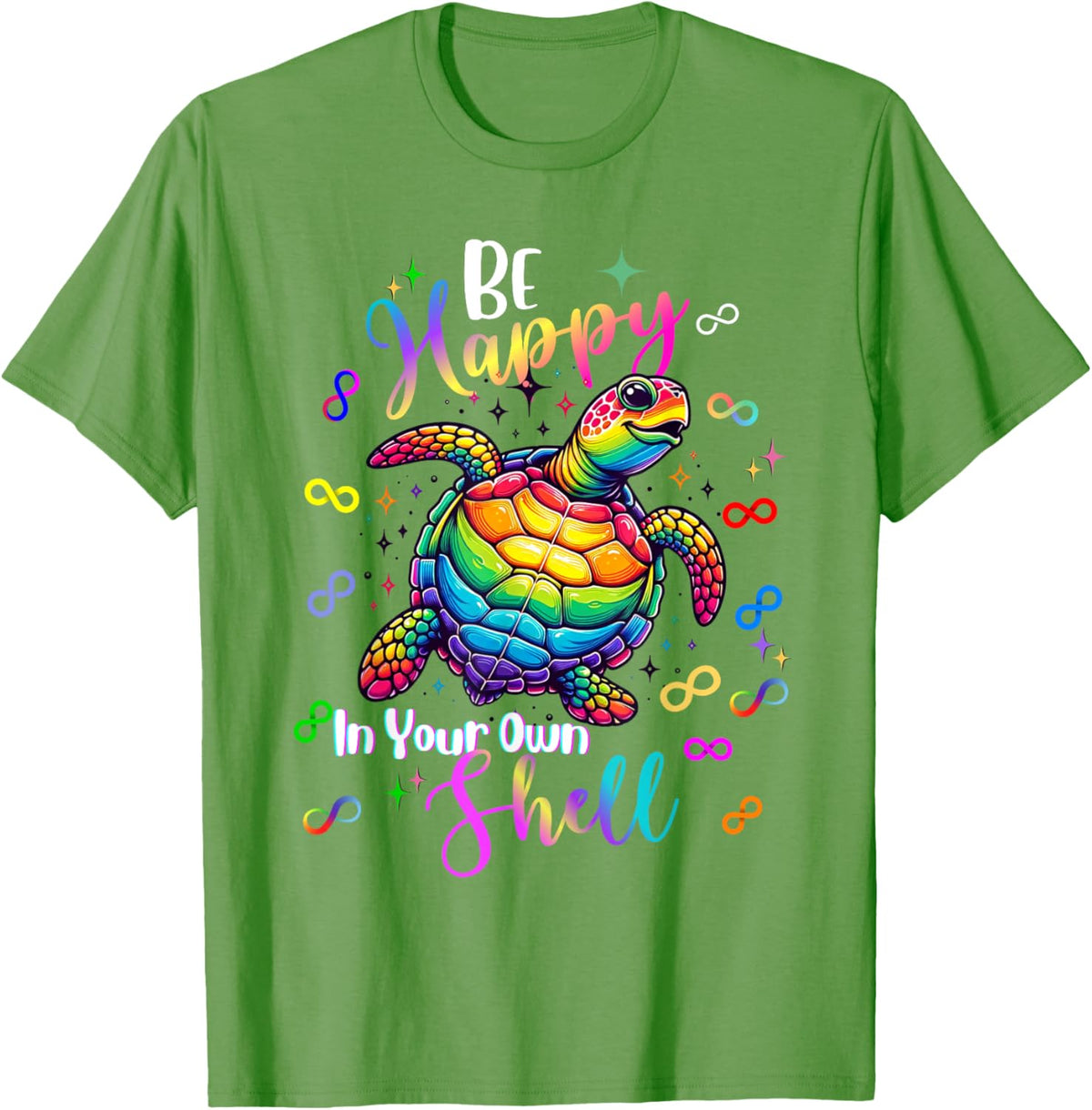 Rainbow Turtle Be Happy In Your Own Shell Autism Awareness