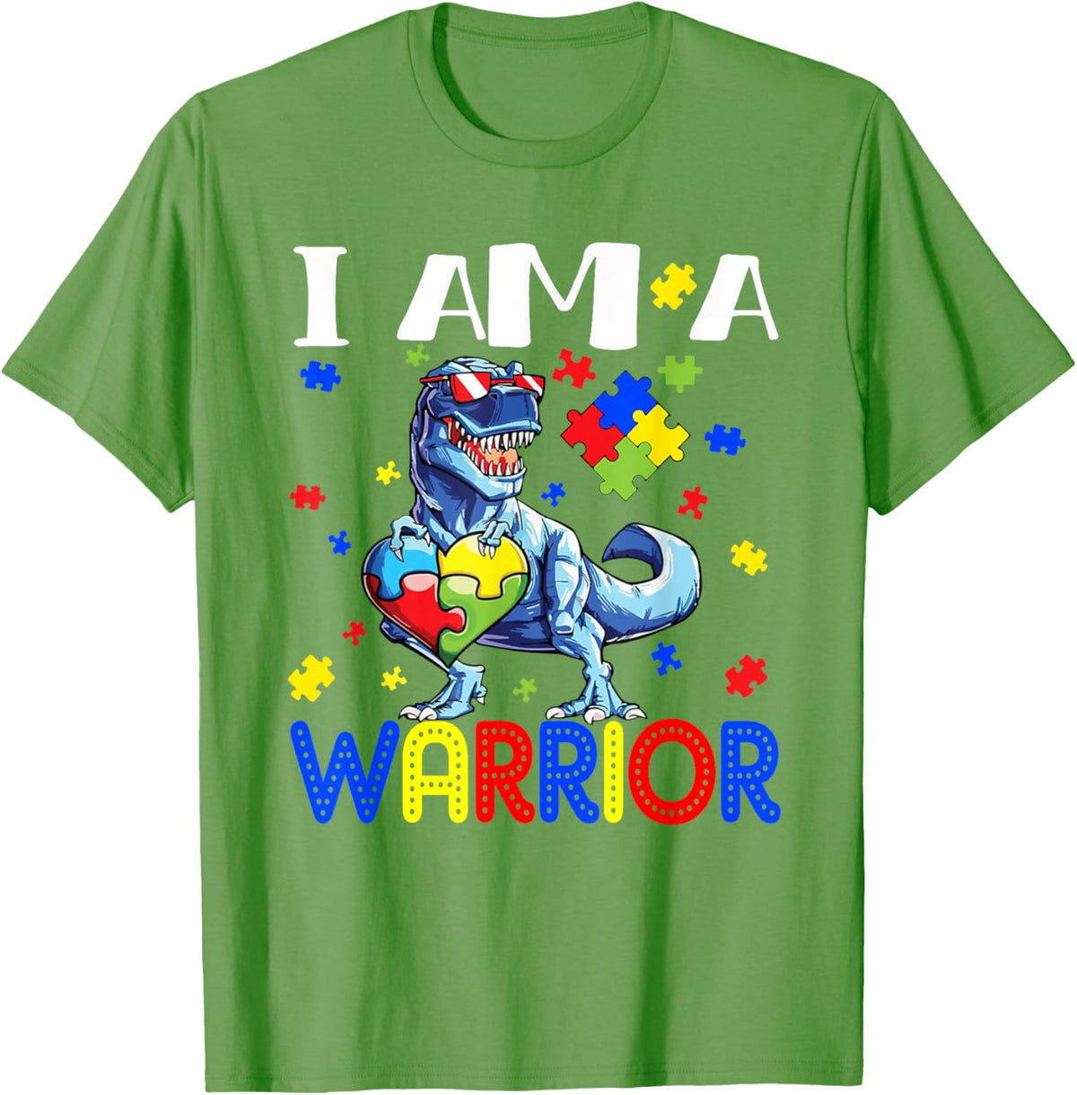 I Am A Warrior Autism Boys Family Dinosaur Autism Awareness