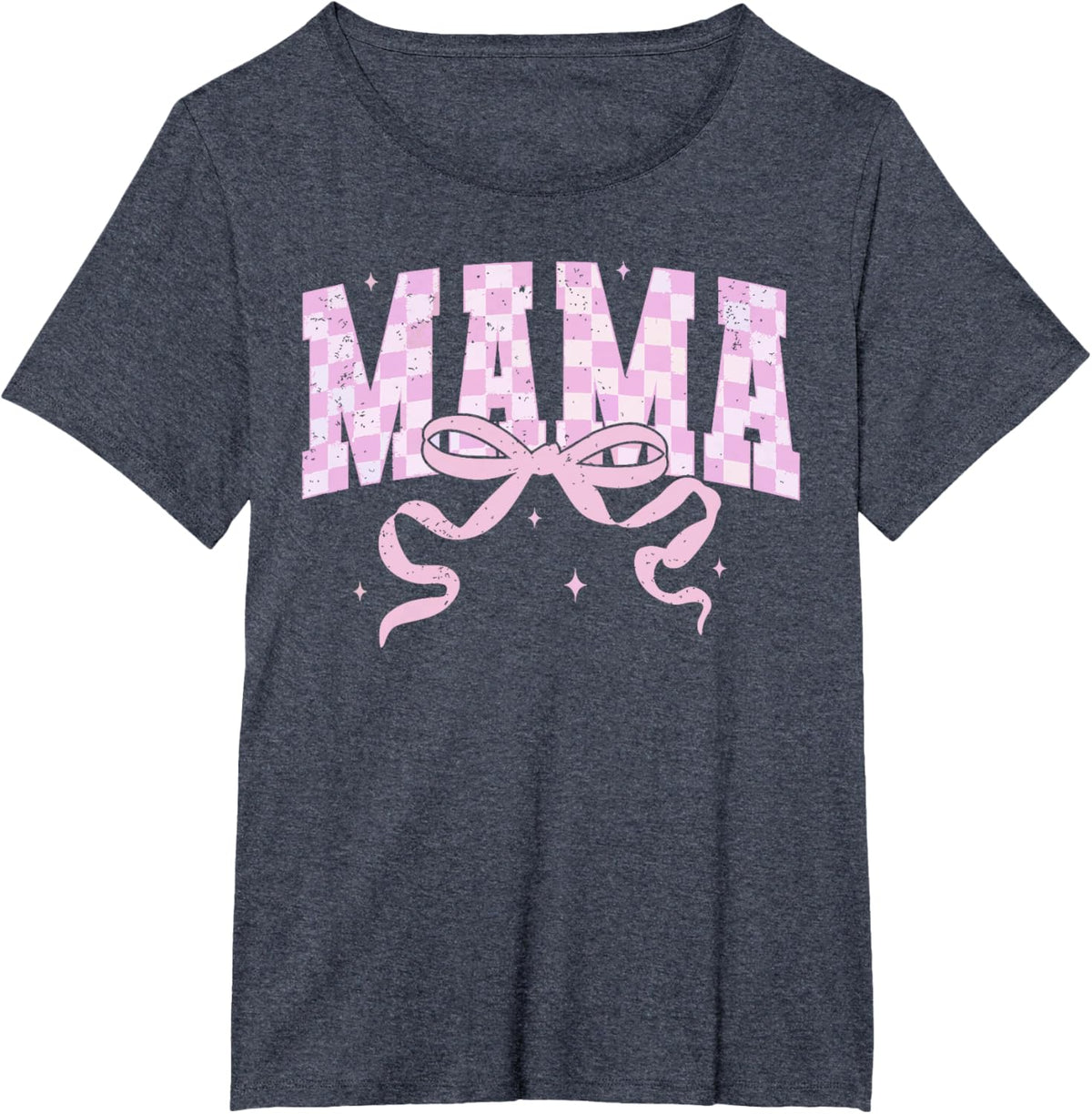 Retro Checkered Mama Coquette Mother&#39;s Day Pink Bow