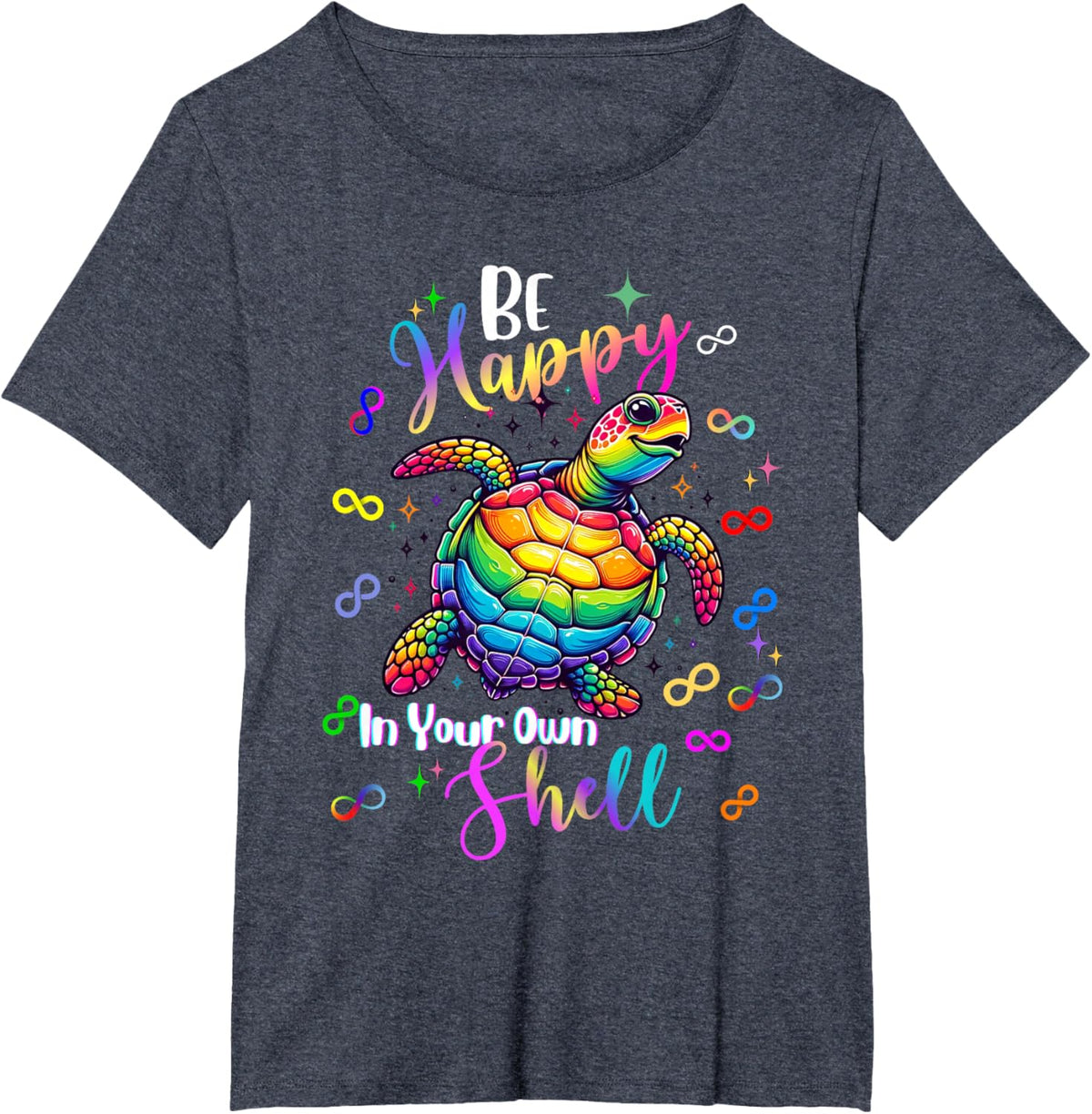 Rainbow Turtle Be Happy In Your Own Shell Autism Awareness