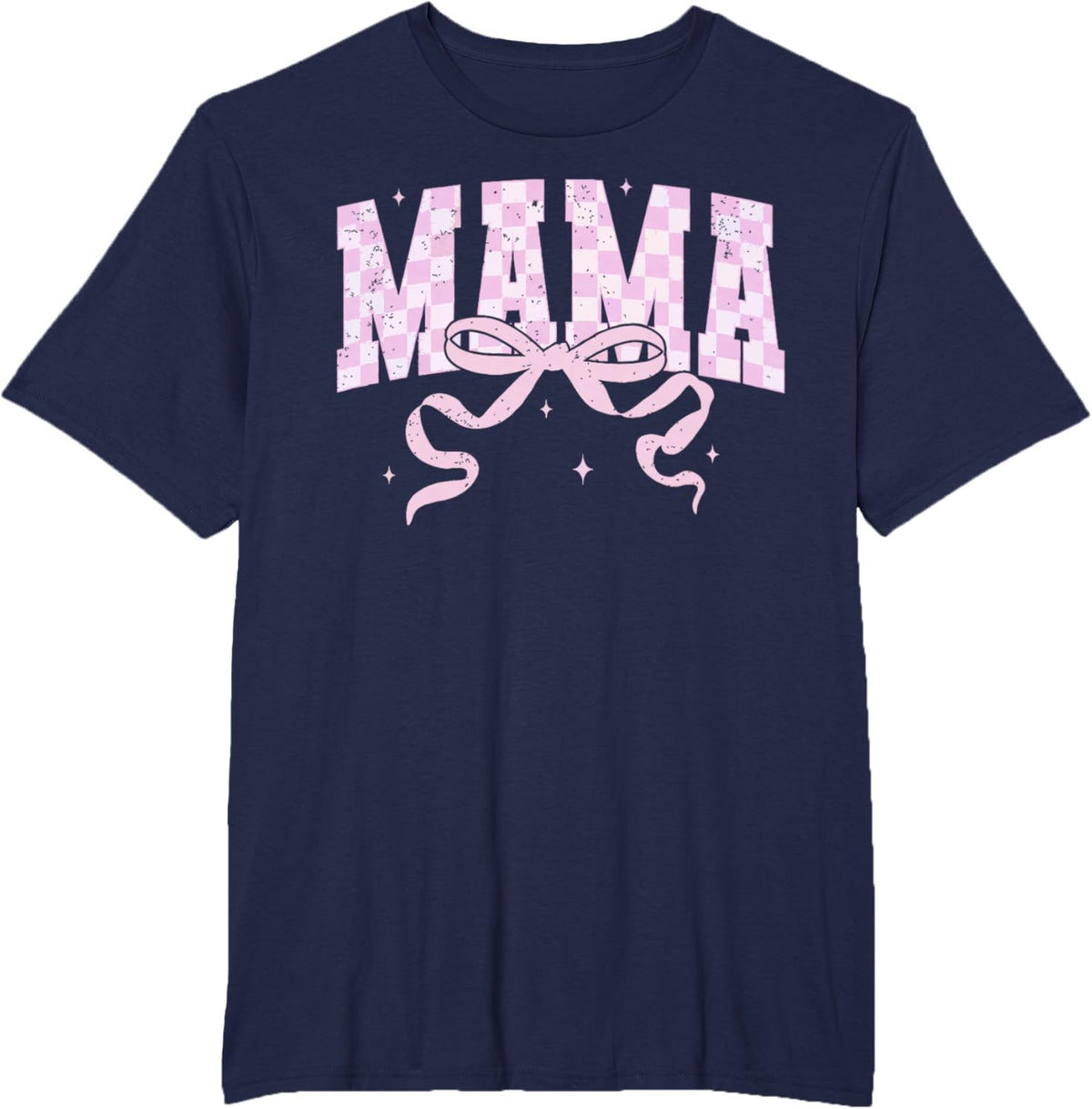 Retro Checkered Mama Coquette Mother&#39;s Day Pink Bow