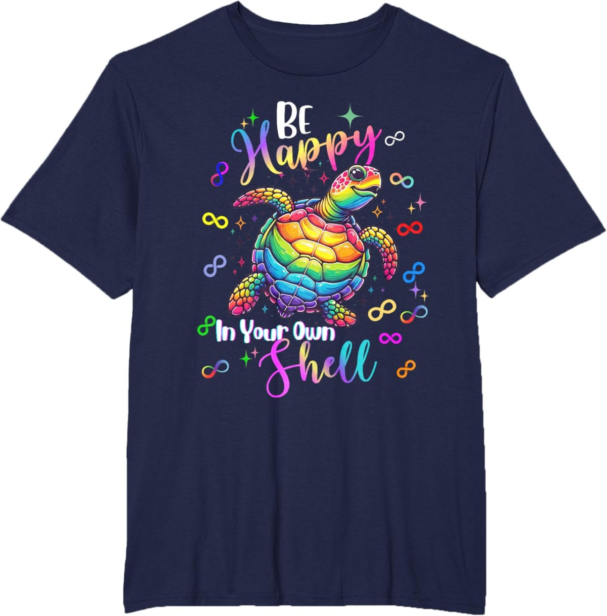 Rainbow Turtle Be Happy In Your Own Shell Autism Awareness