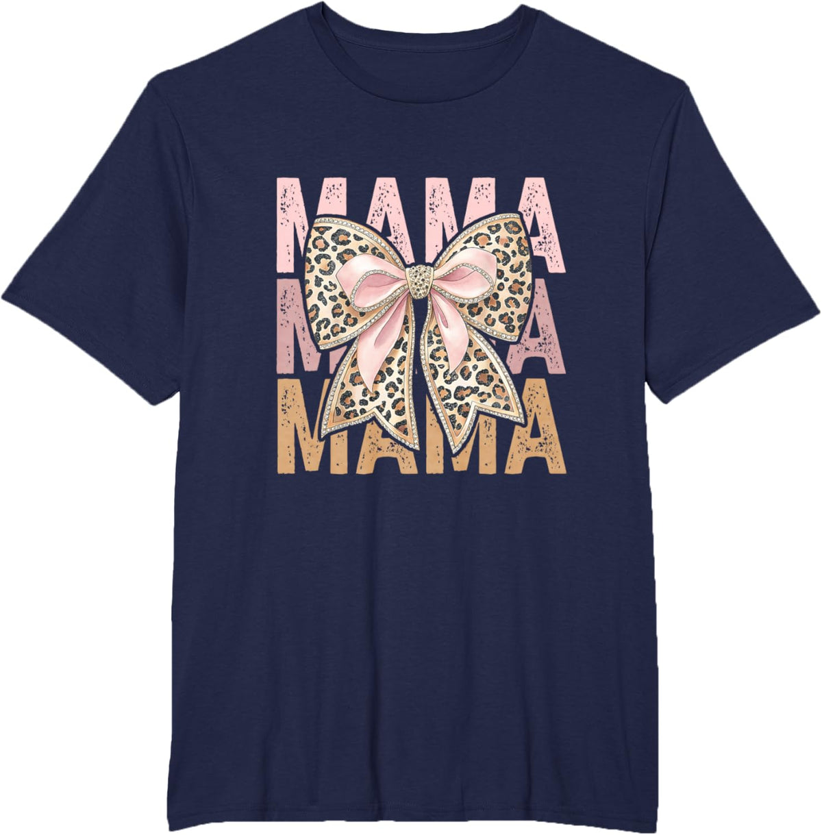 Retro Leopard Mama,Cute Mom Retro Coquette Bow Mother&#39;s Day