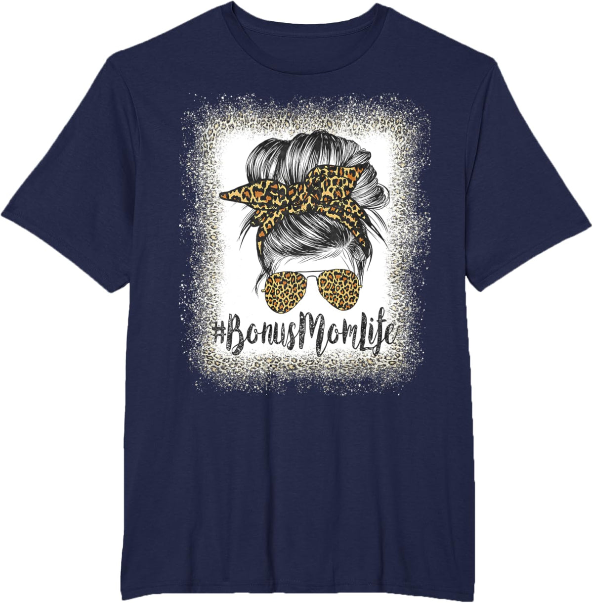 Bonus Mom Life Hair Bandana Glasses Leopard Mother&#39;s Day T