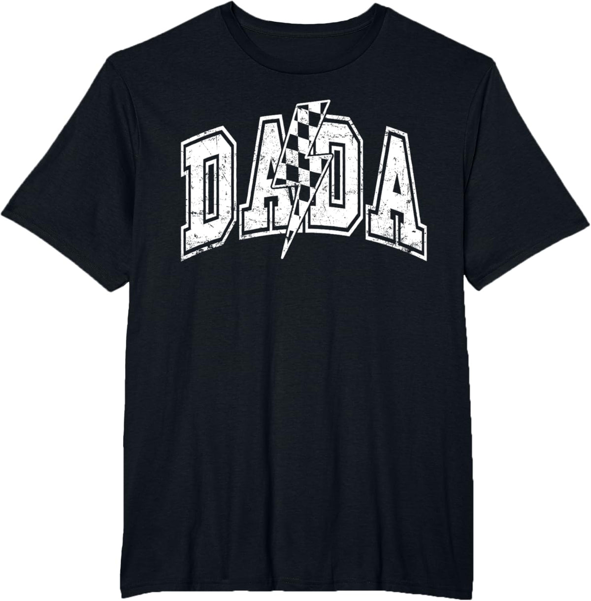 Dada Lightning Bolt Checkered Varsity Dad Men Father&#39;s Day