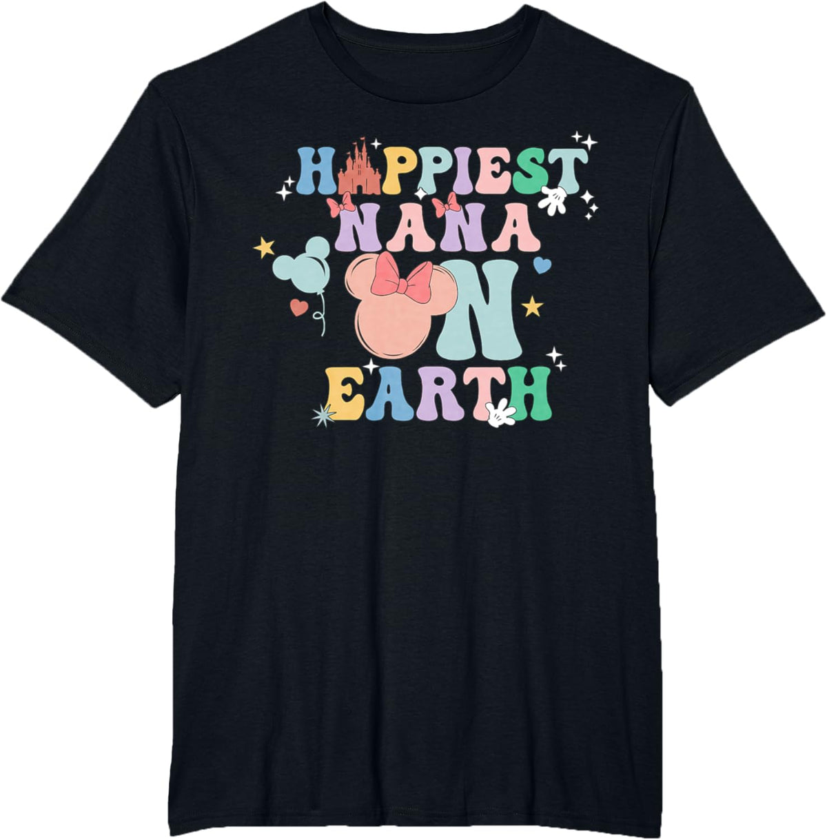 Happiest Nana On Earth Groovy Mom Mother&#39;s Day Mother Shirt
