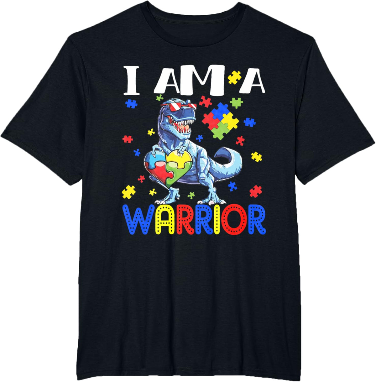 I Am A Warrior Autism Boys Family Dinosaur Autism Awareness