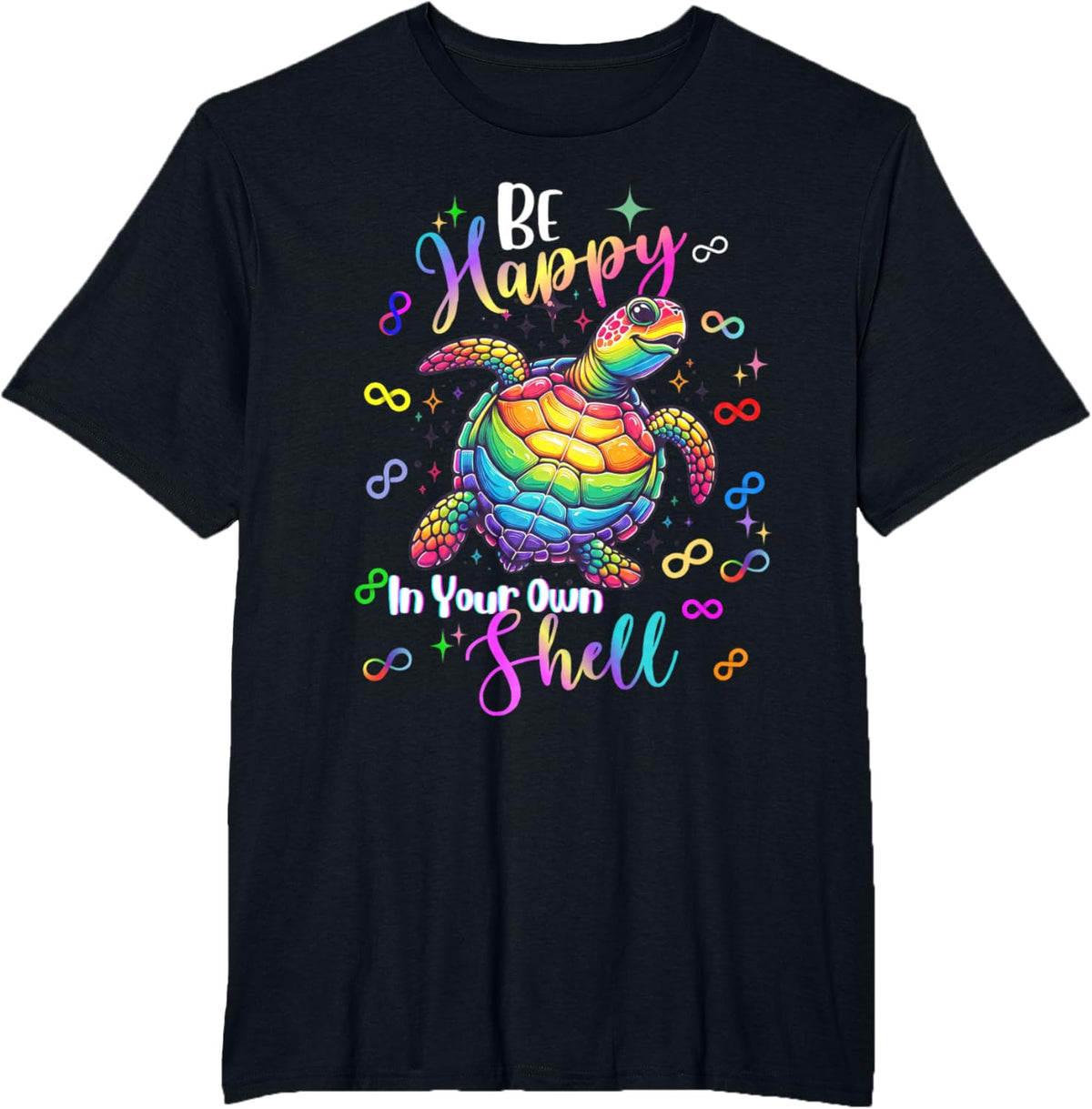 Rainbow Turtle Be Happy In Your Own Shell Autism Awareness