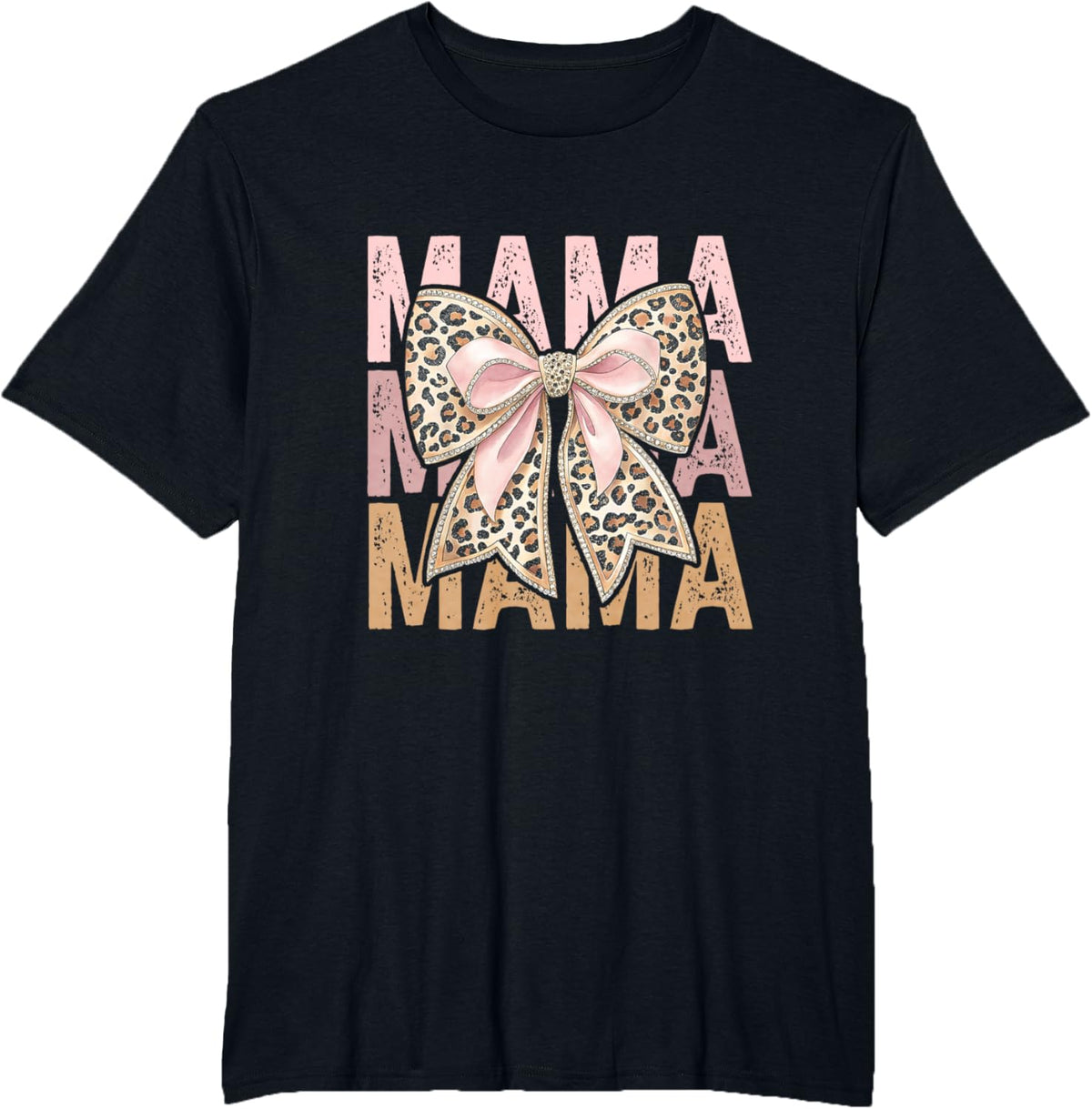 Retro Leopard Mama,Cute Mom Retro Coquette Bow Mother&#39;s Day